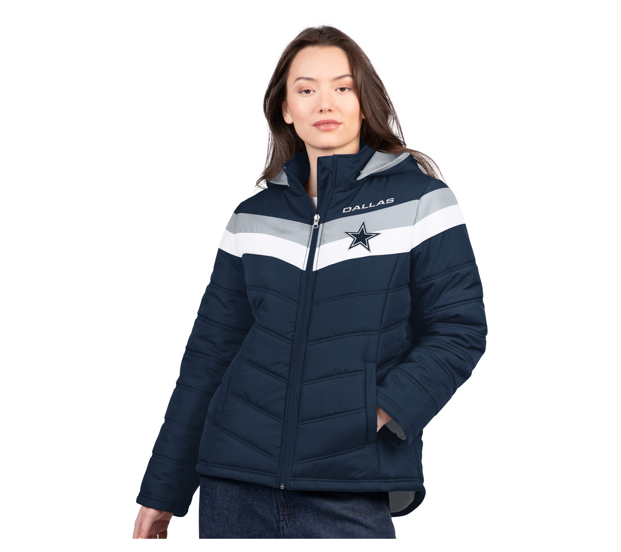 NFL Officially Licensed Dallas Women's Quilted Puffer Jacket