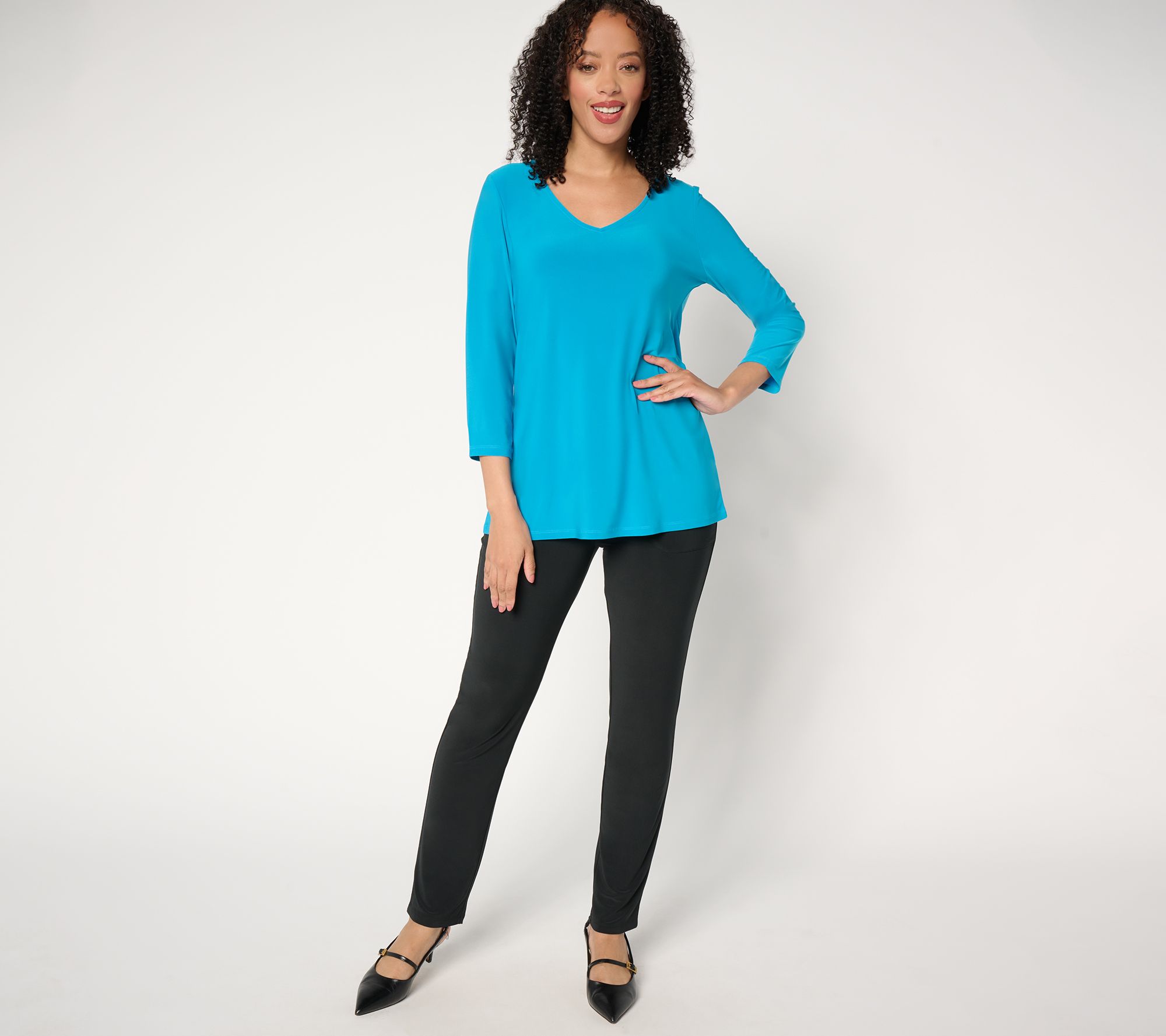 "As Is" Attitudes by Renee Petite Knit Top & Pant Set