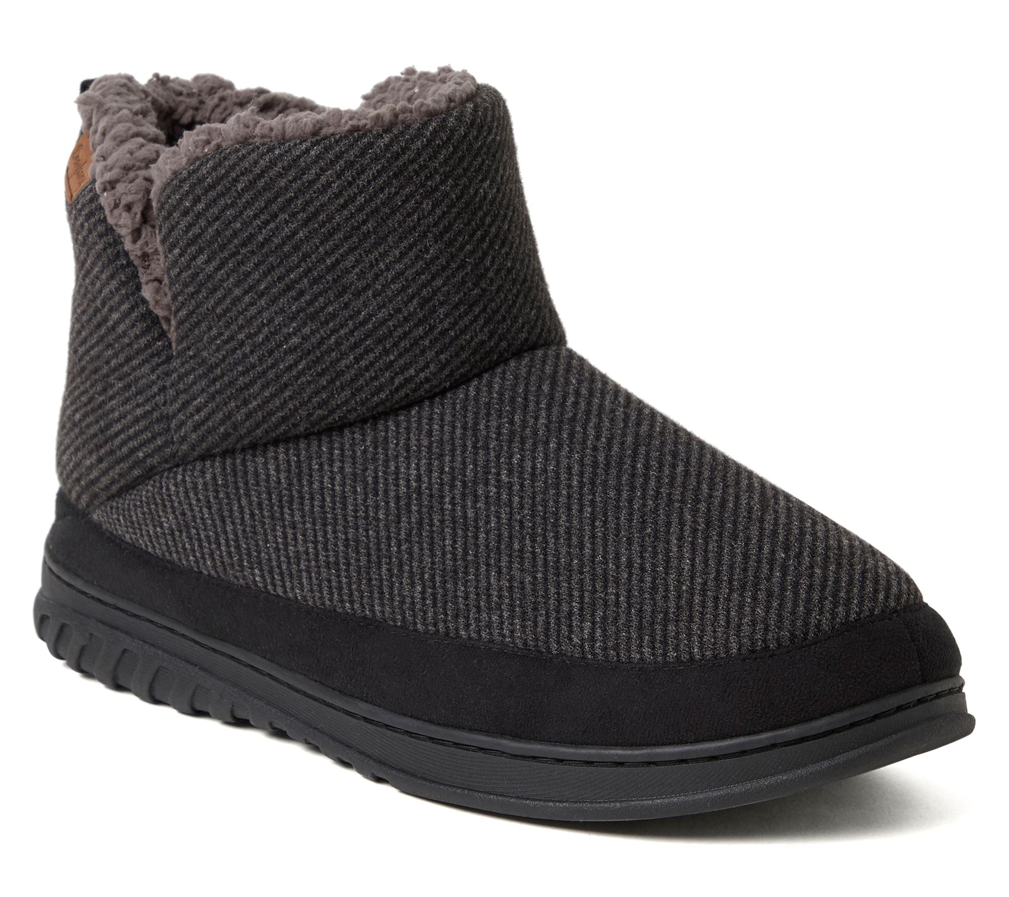 Dearfoams Men's Memory Foam Indoor Outdoor BootSlipper