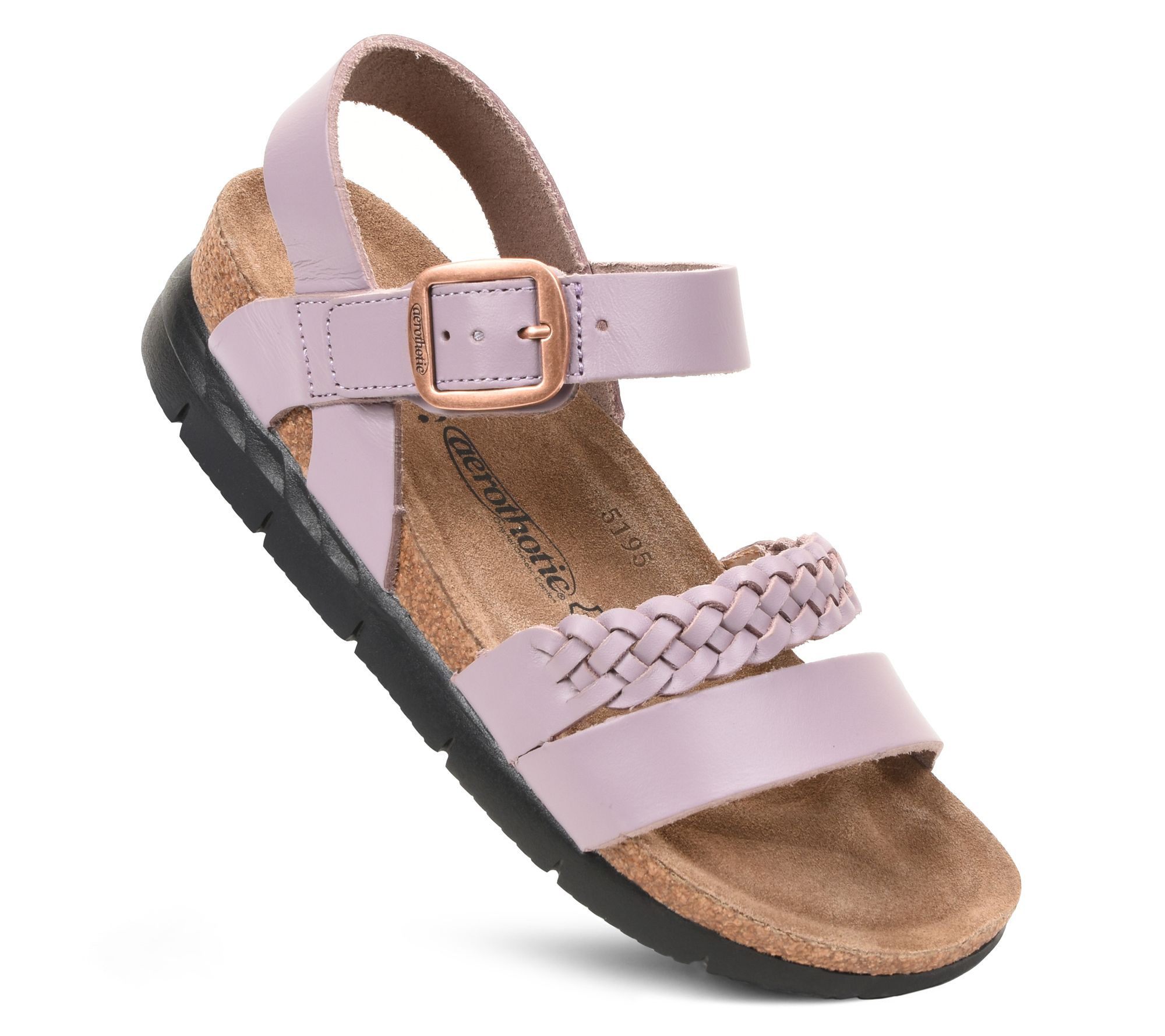 Aerothotic Quinn Comfortable Braided Leather Platform Sandal
