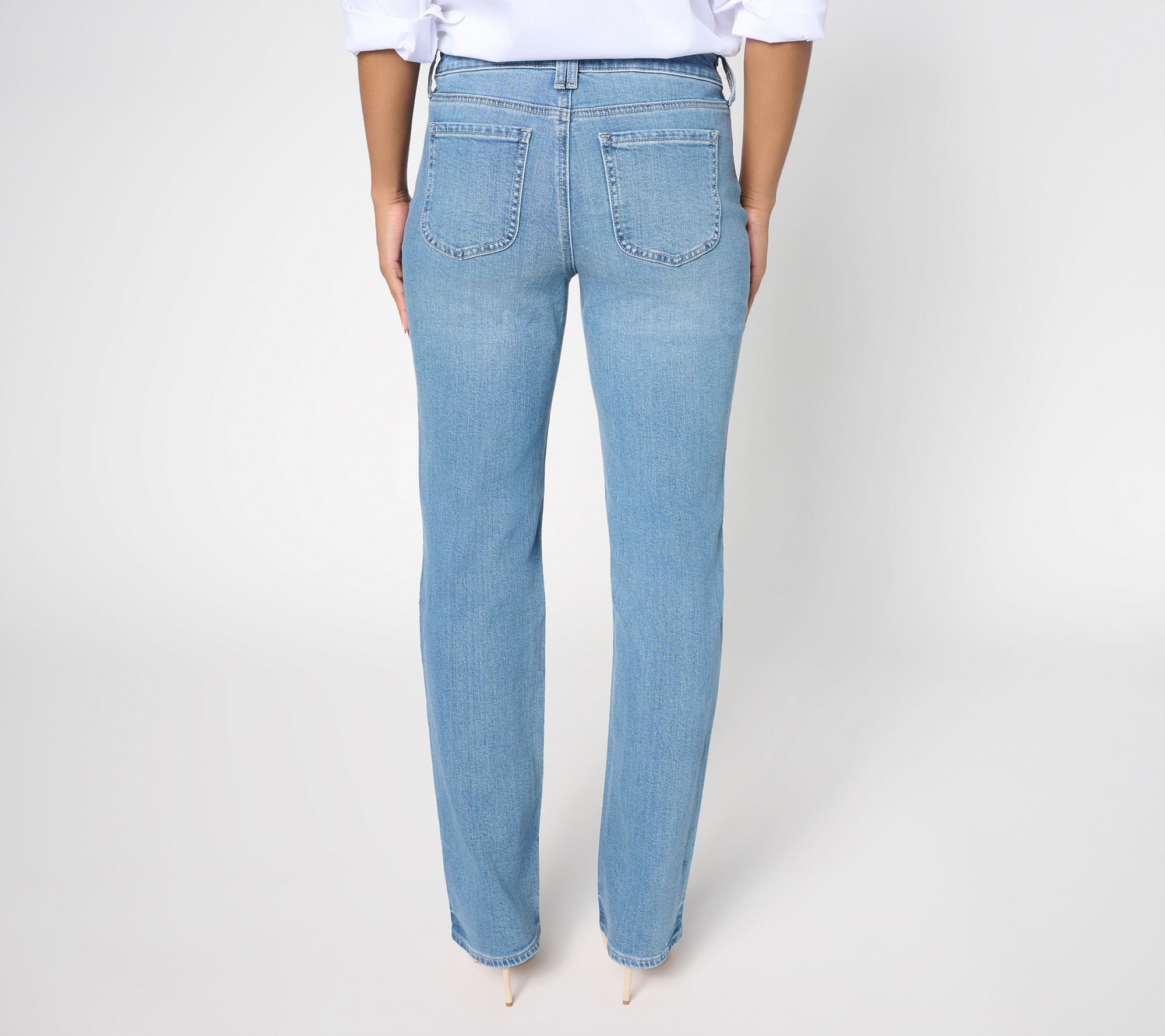 NYDJ Marilyn Straight Leg Jeans with Patch Pockets - QVC.com