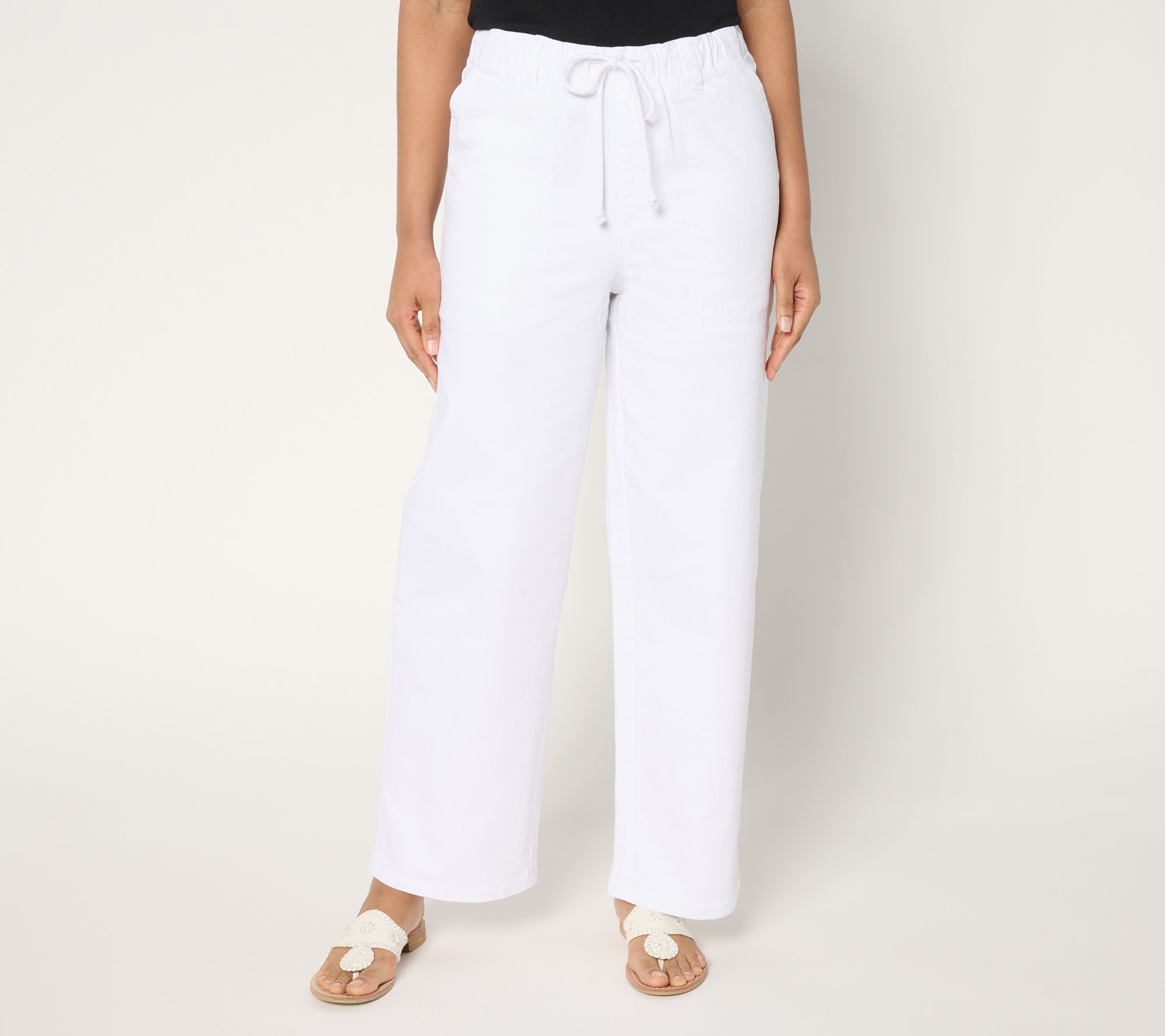 "As Is" Studio Park x Amy Stran Regular Drawcord Jean- White