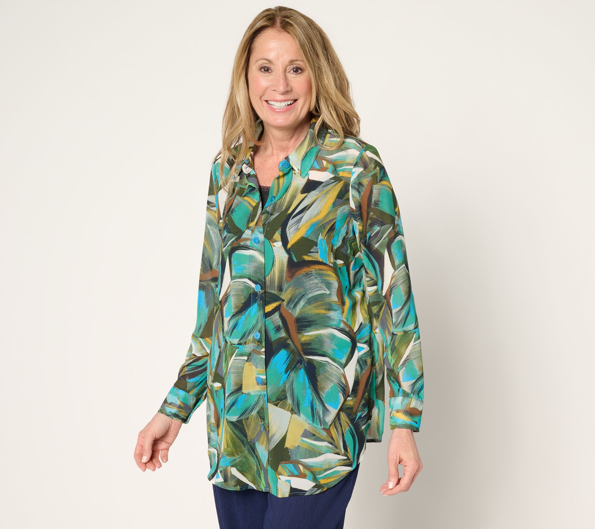 "As Is" Brandis Dress Out Loud Serving the Curvy Bestie Printed Shirt