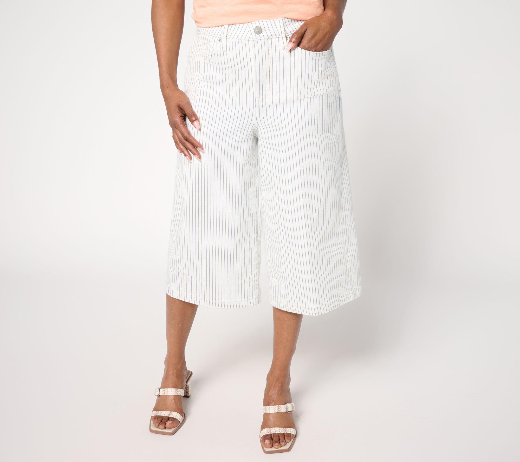 "As Is" NYDJ High Rise Amelia Culotte in Cool Embrace