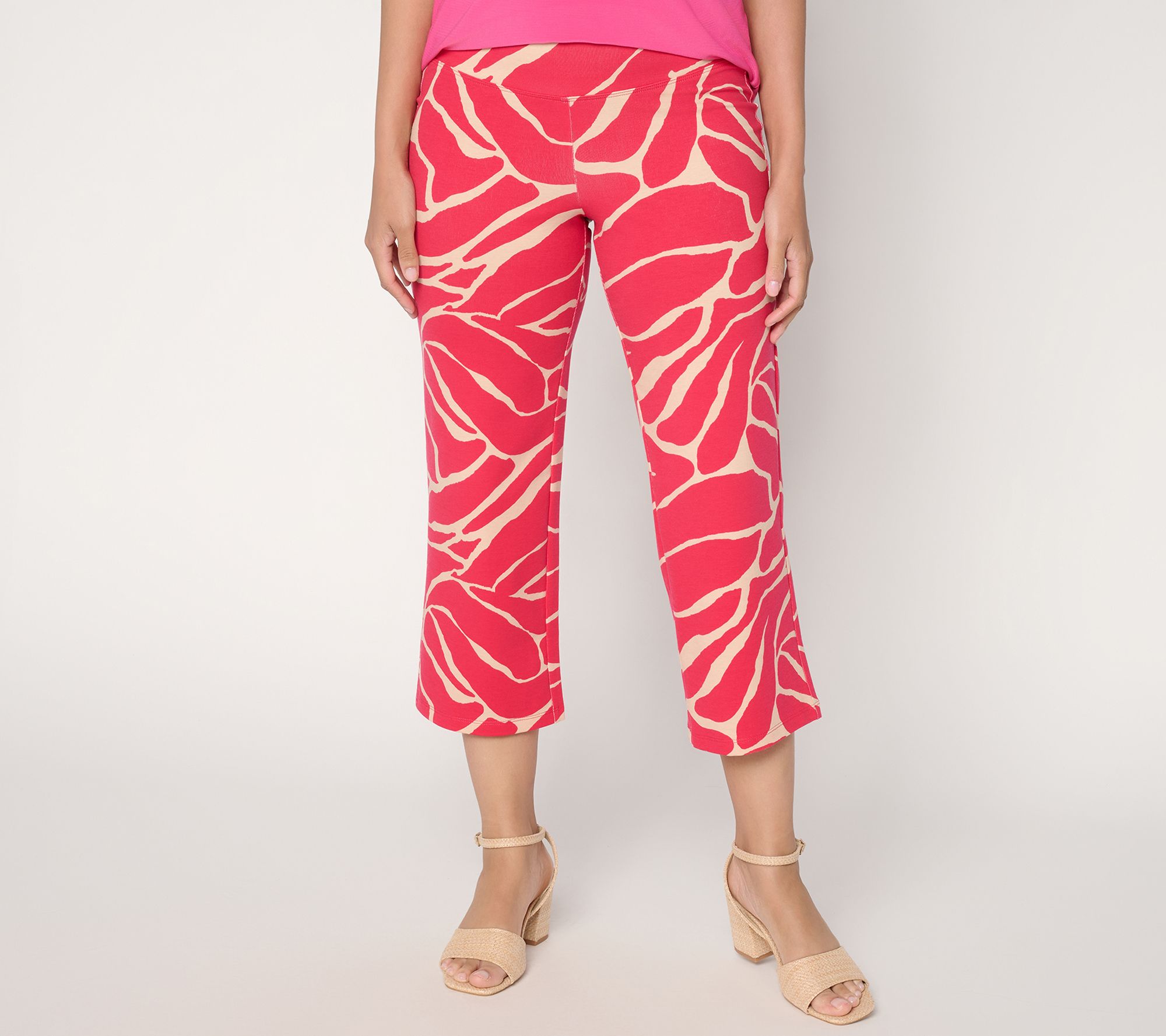 Women with Control Tall Printed Knit Crop Chic Contour Pant