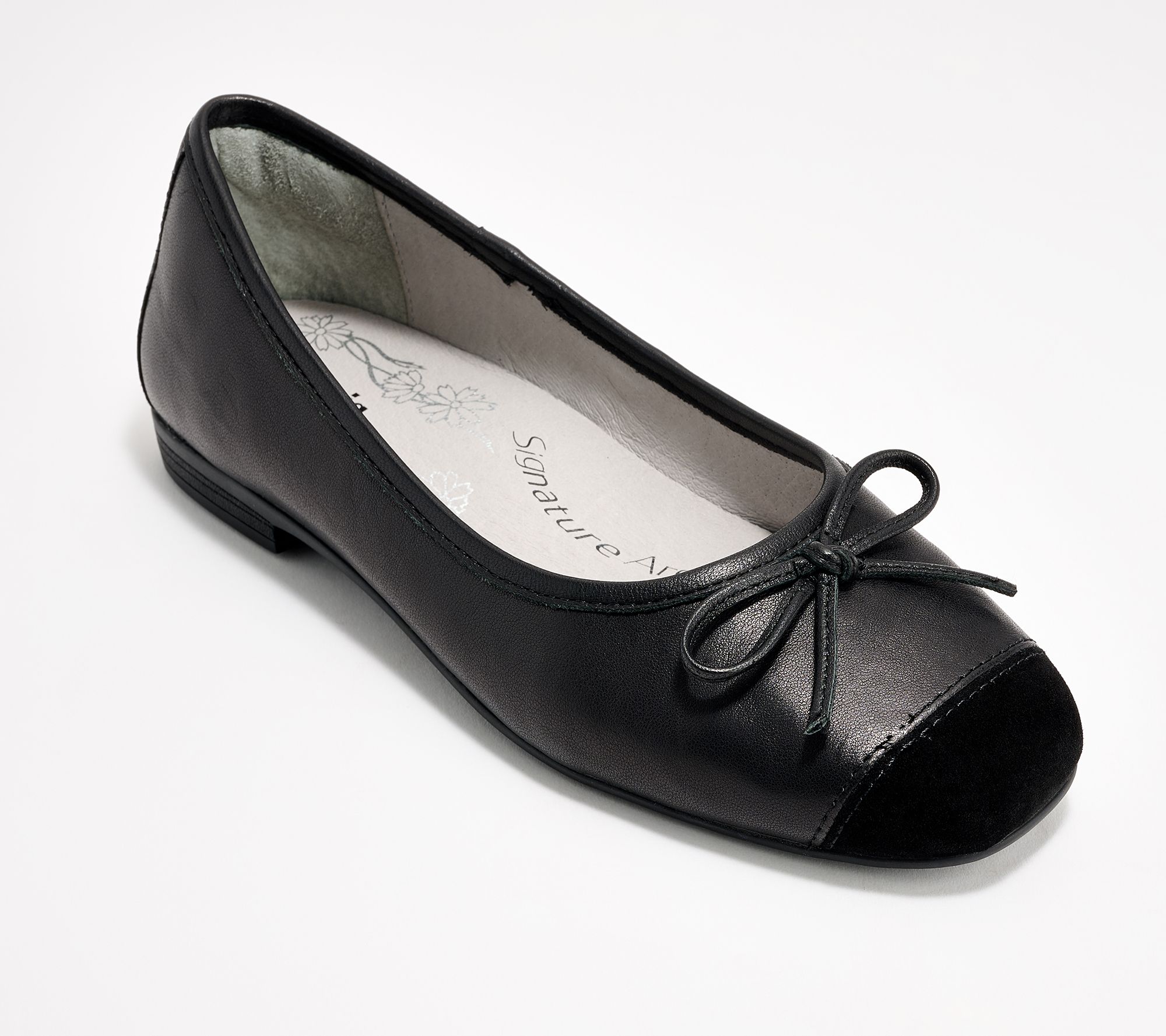 "As Is" Alegria Leather Bow Flats- Talya