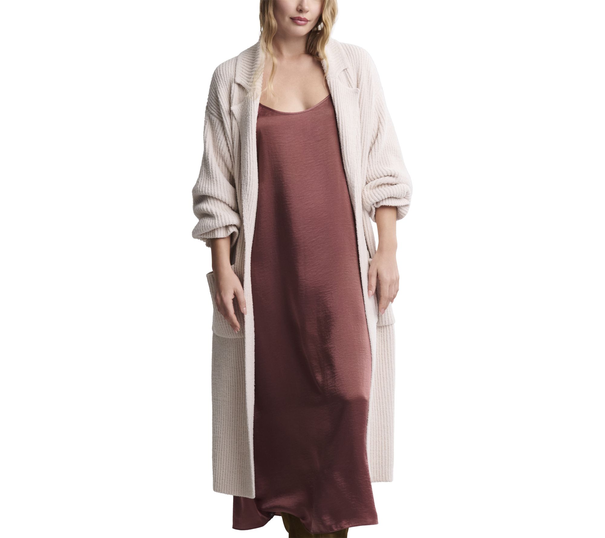 Barefoot Dreams CozyChic Cotton Rib Long Coat