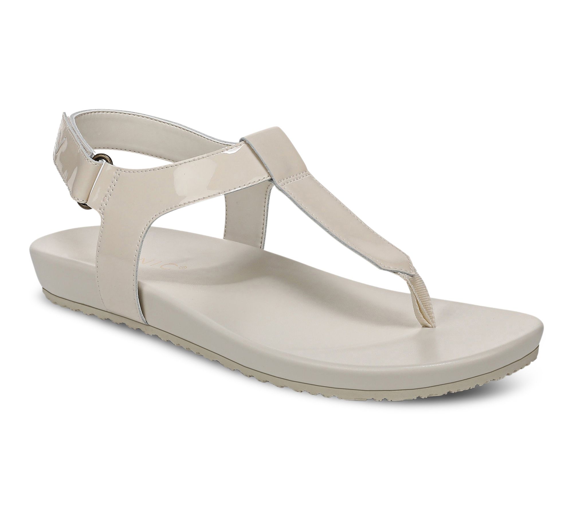 Vionic Leather Adjustable T-Strap Sandals - Palisades