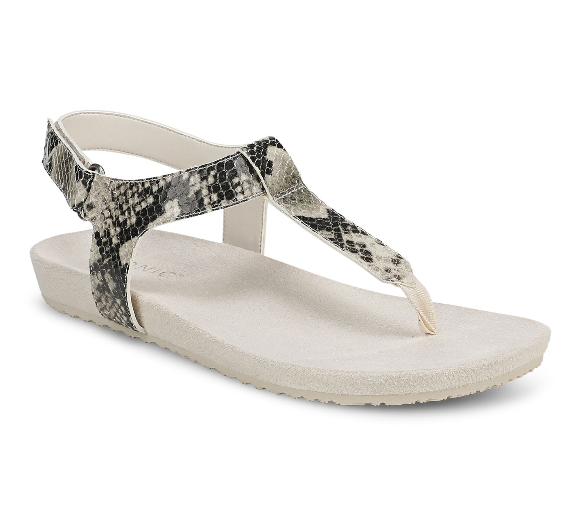 Vionic Leather Adjustable T-Strap Sandals - Palisades