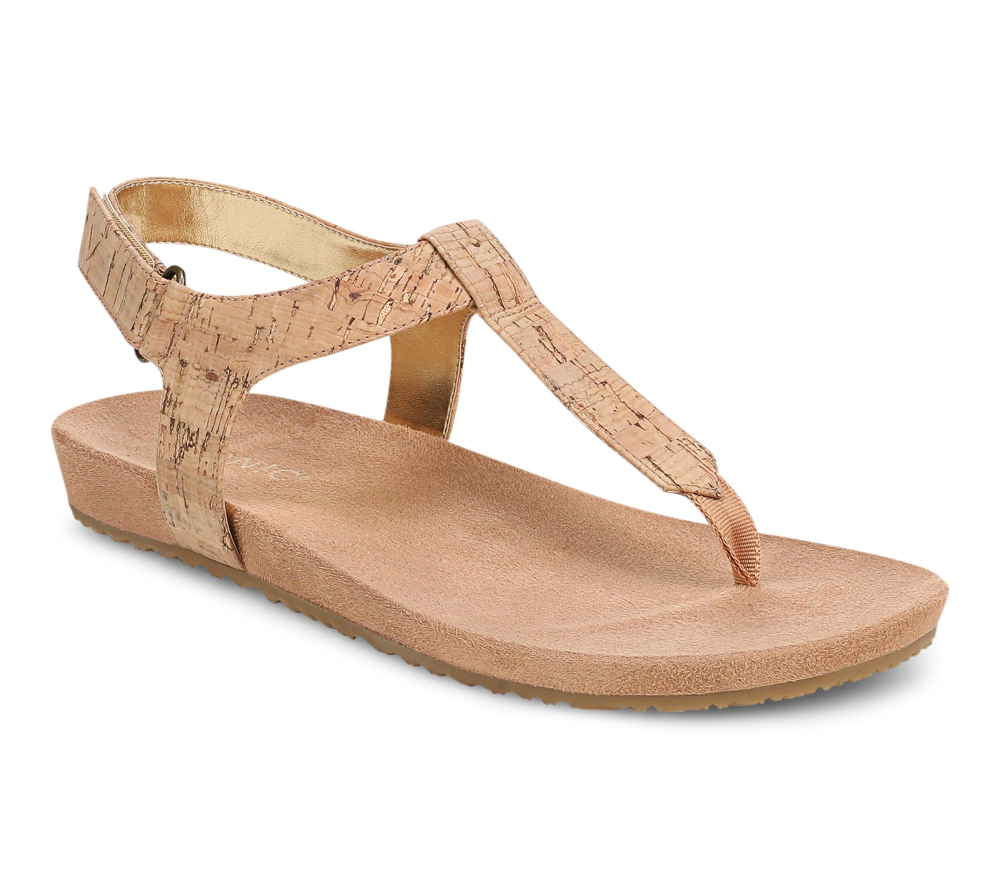 Vionic Leather Adjustable T-Strap Sandals - Palisades