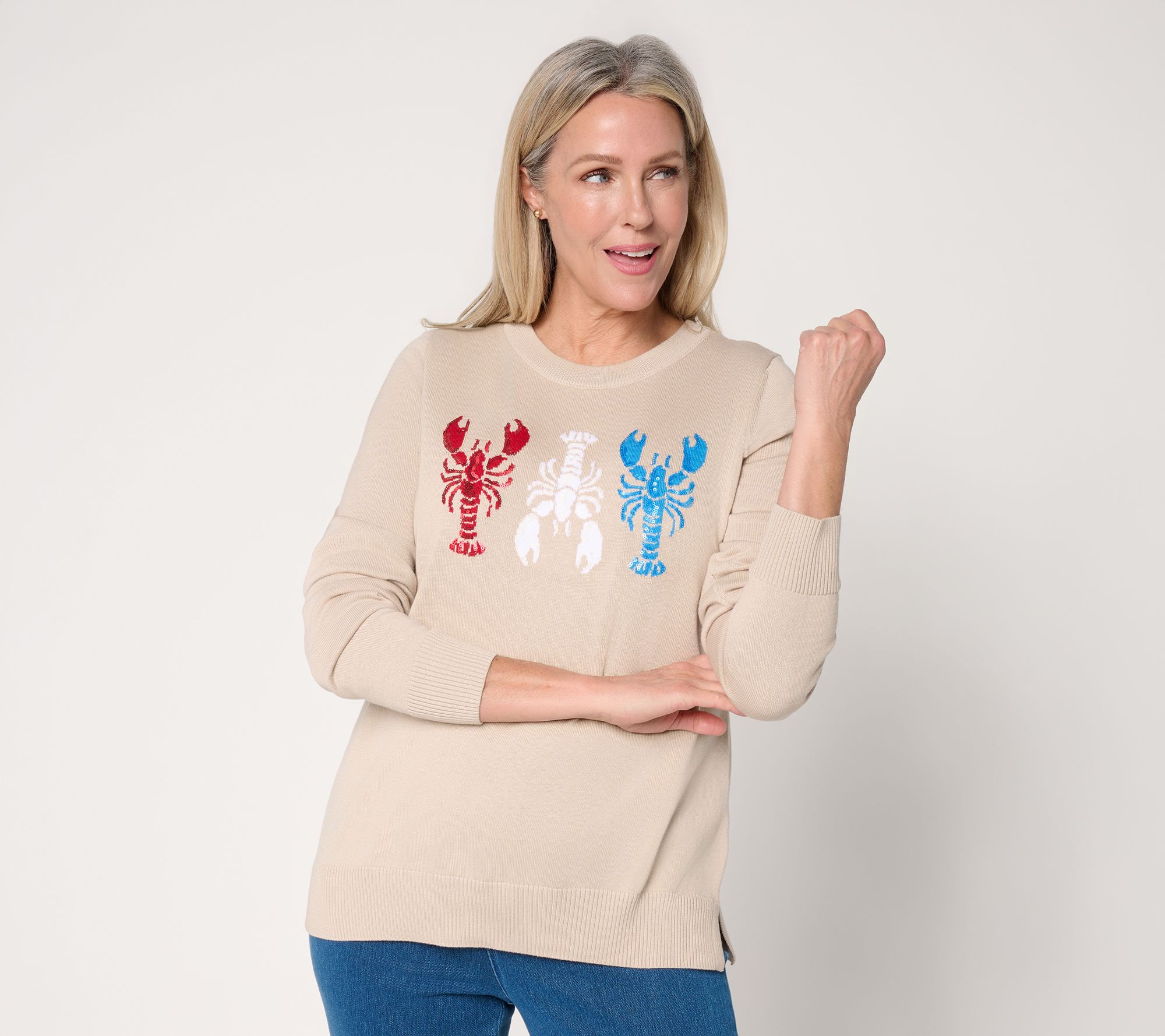 Liberty Belles by Kim Gravel Dockside Lobster Sweater