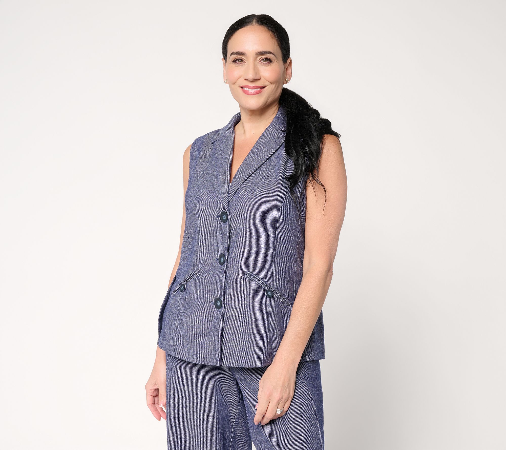 Earth by Aimee Kestenberg Cotton Linen Tailored Vest