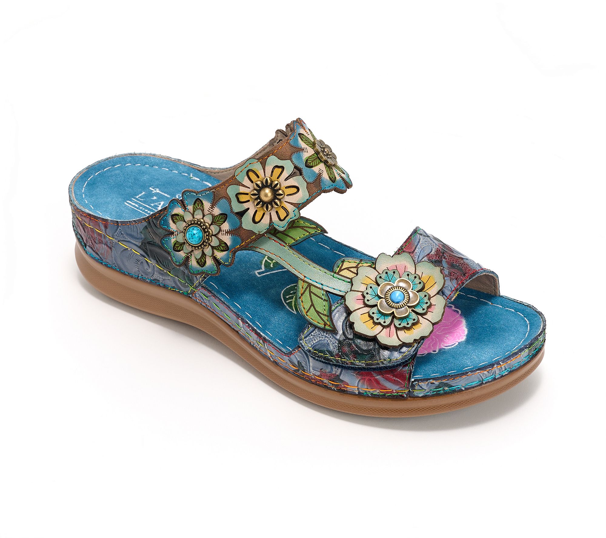 L'Artiste by Spring Step Leather Slide Sandals - FeelsGreat