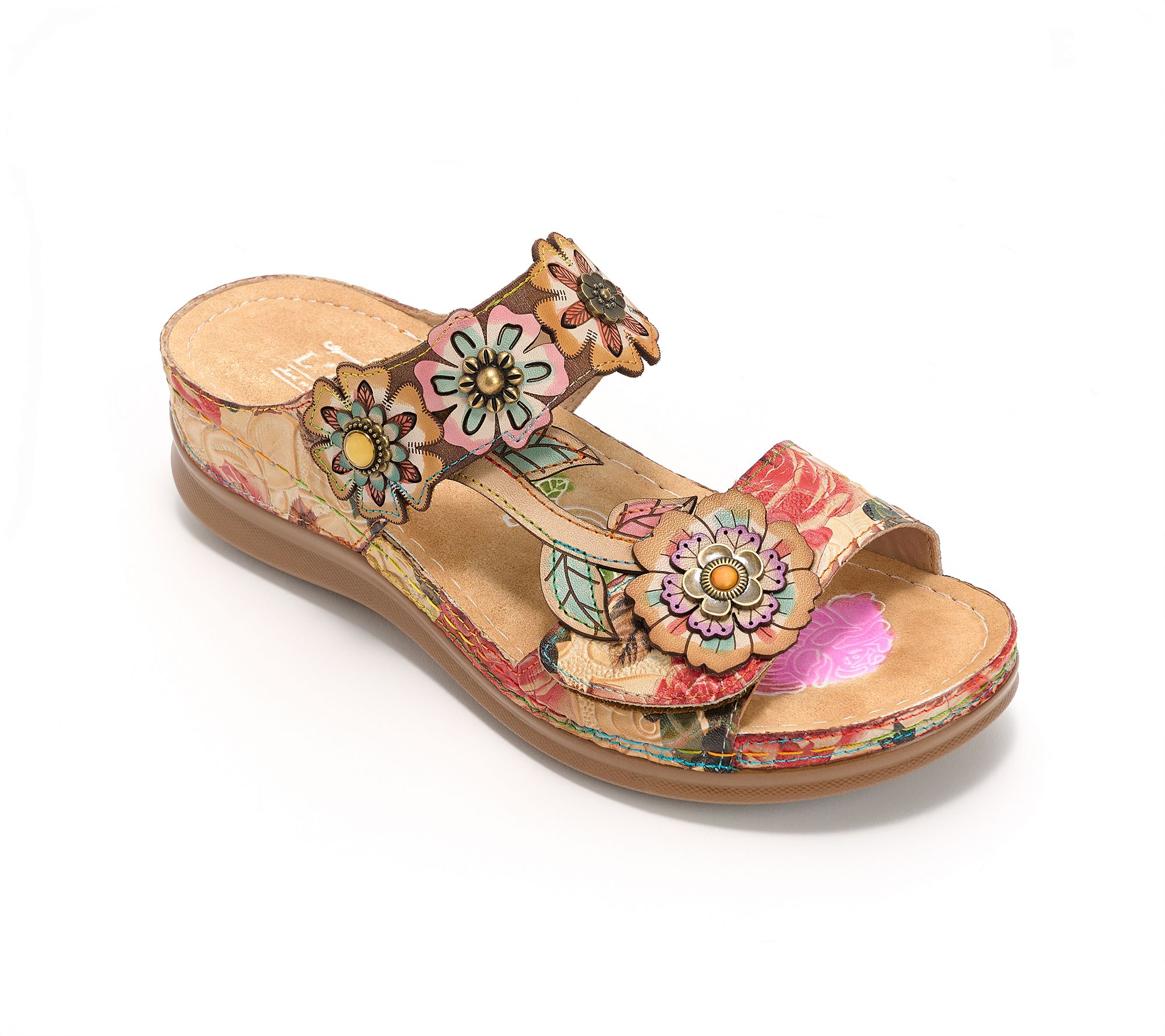 L'Artiste by Spring Step Leather Slide Sandals - FeelsGreat