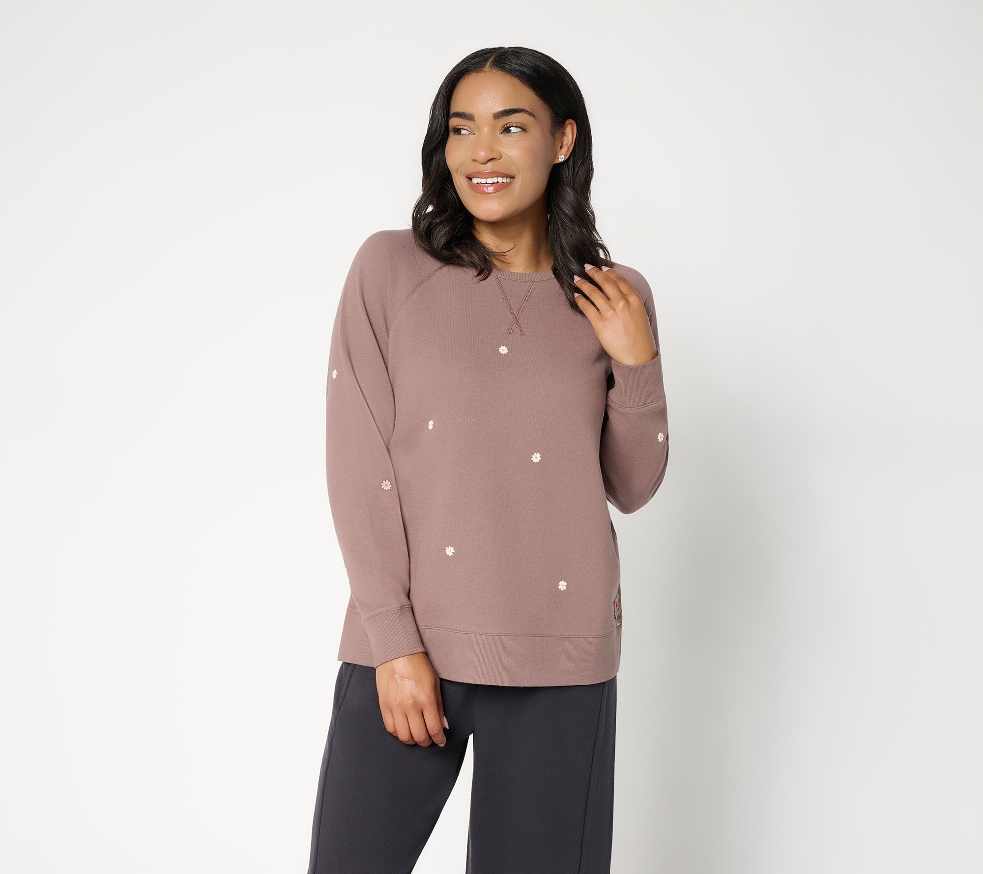 Peace Love World Printed Crew Neck Sweatshirt
