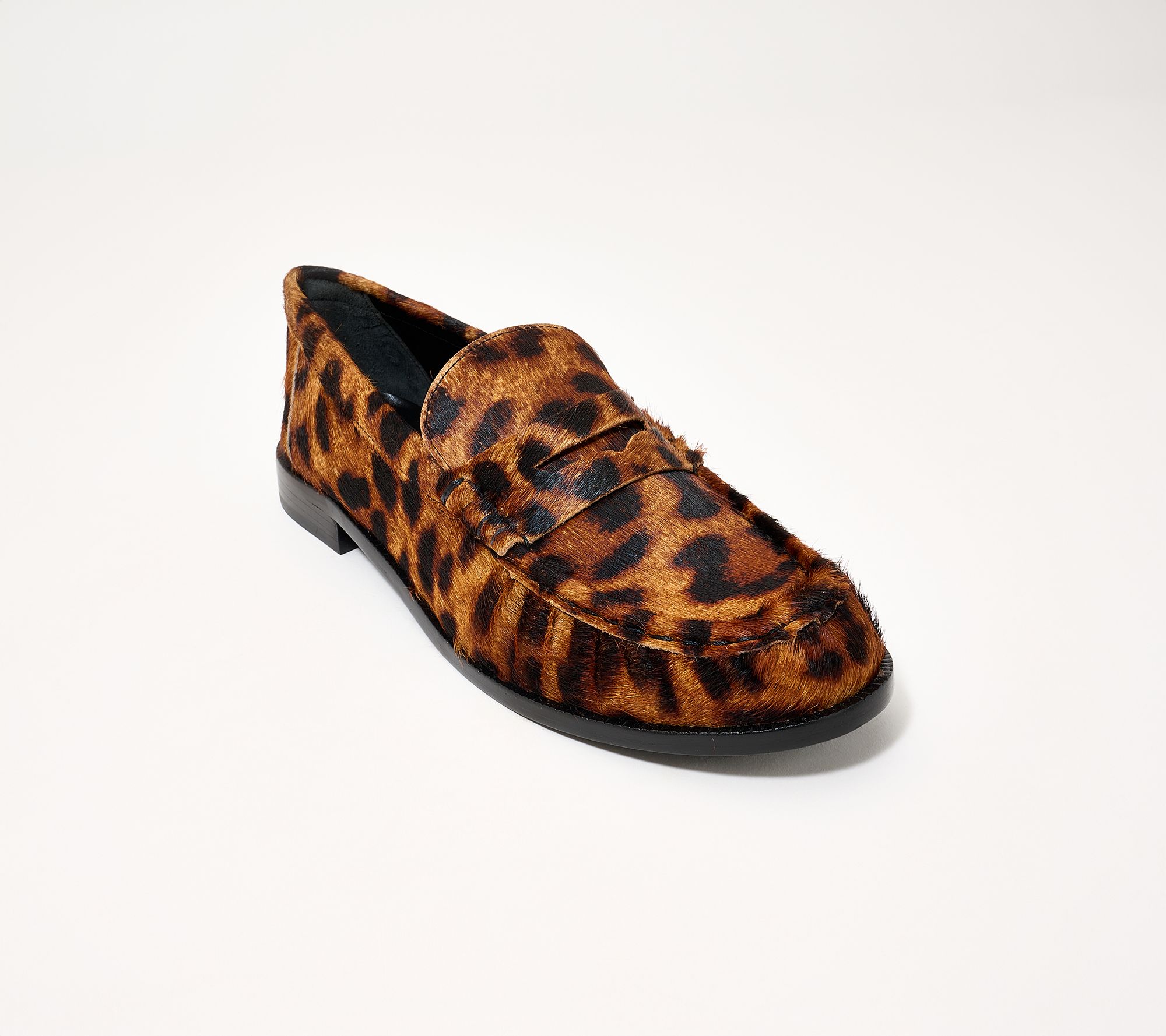 Schutz Ruched Leather Penny Loafer - Tyche