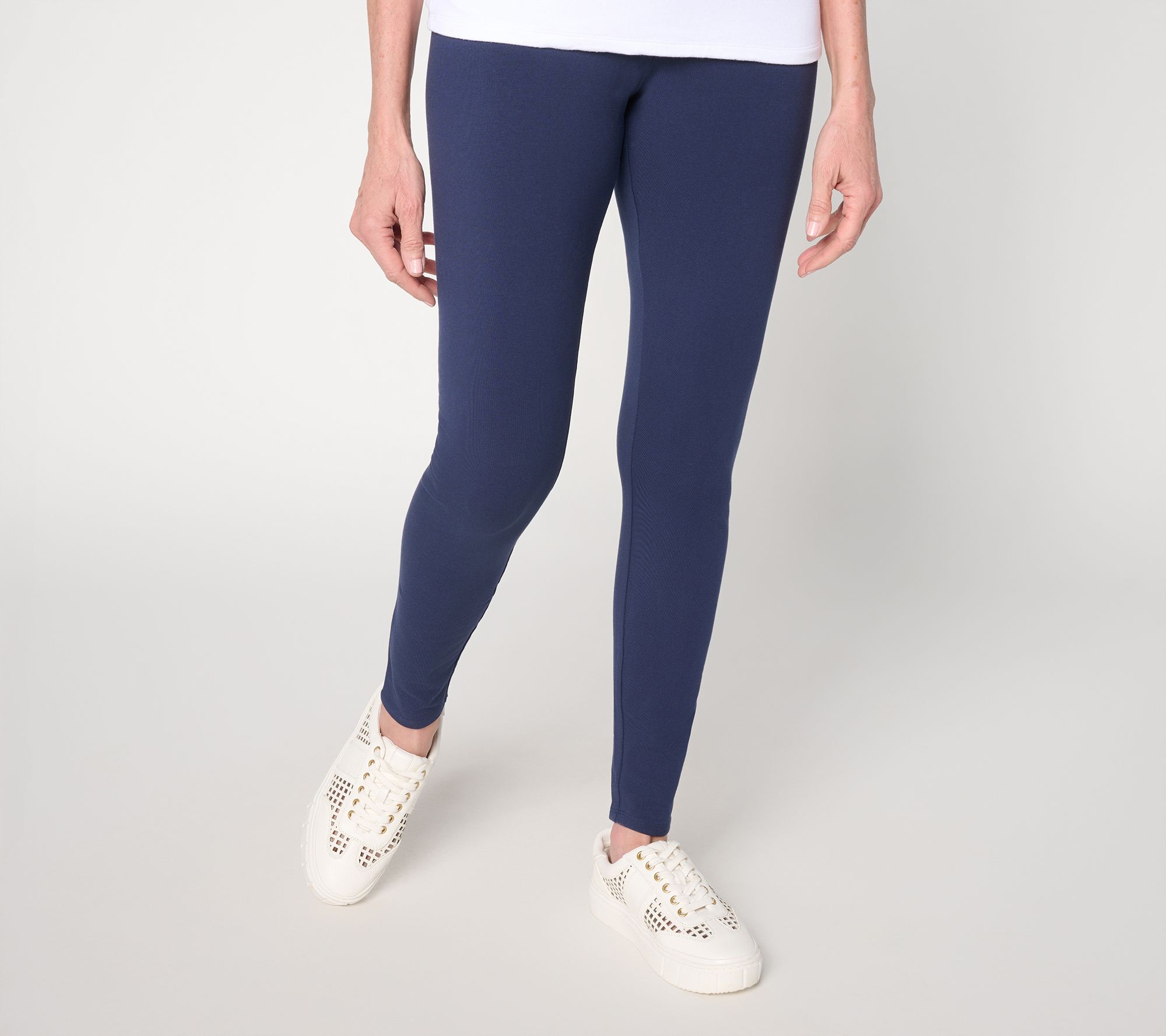 "As Is" Denim & Co. Essentials Reg Ankle Length Leggings