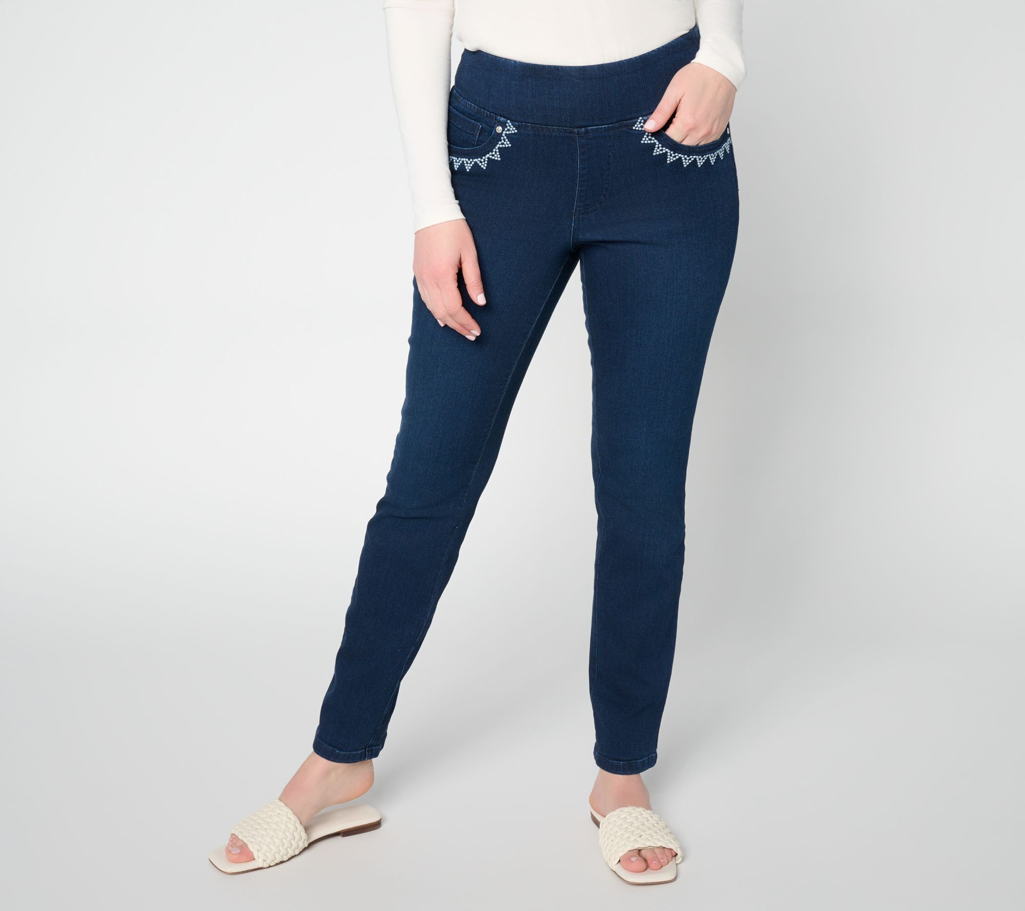 "As Is" Belle by Kim Gravel Regular TripleLuxe DenimLace Jeans