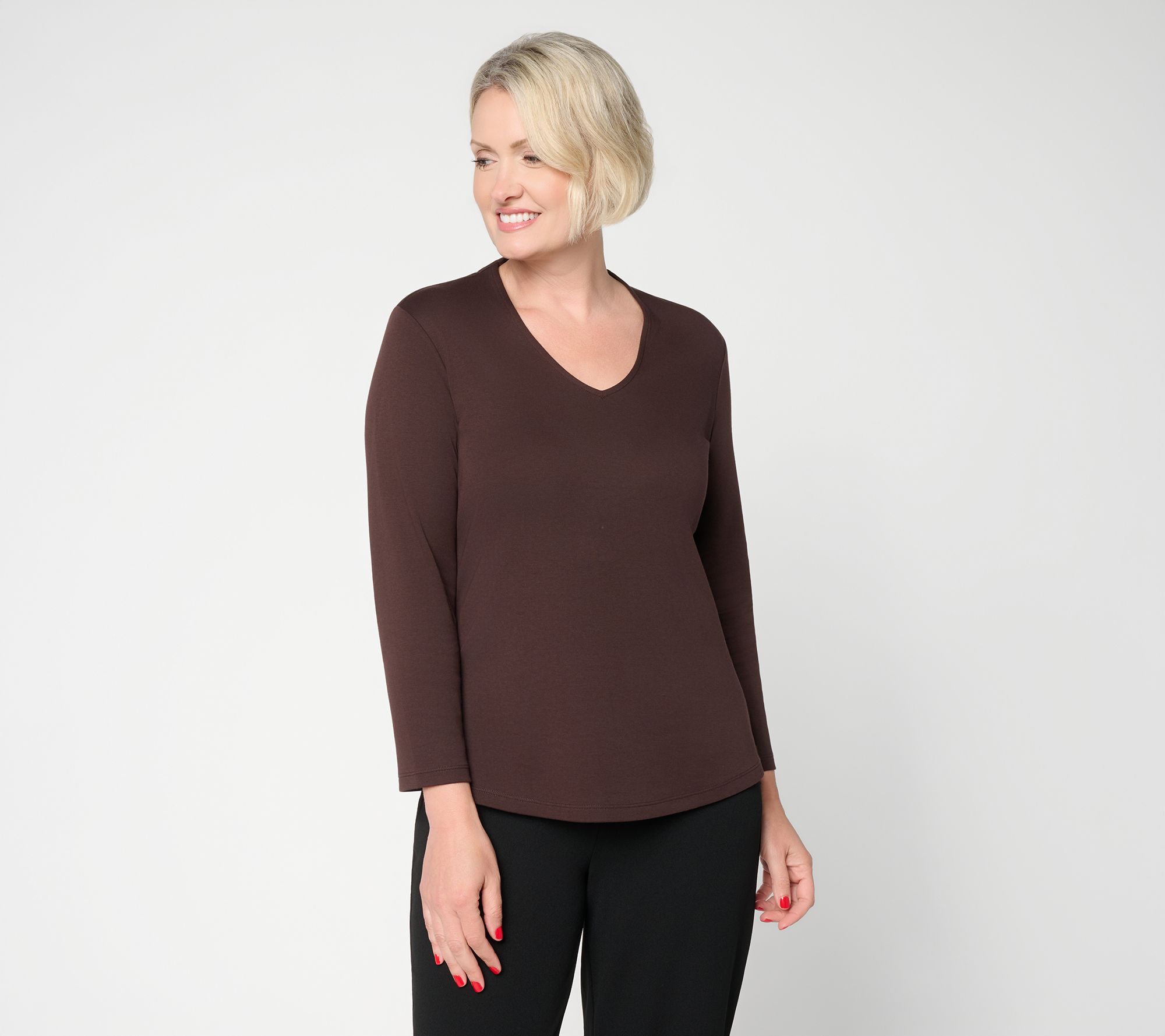 BEAUTIFUL by Lawrence Zarian Prima Cotton V Neck Top