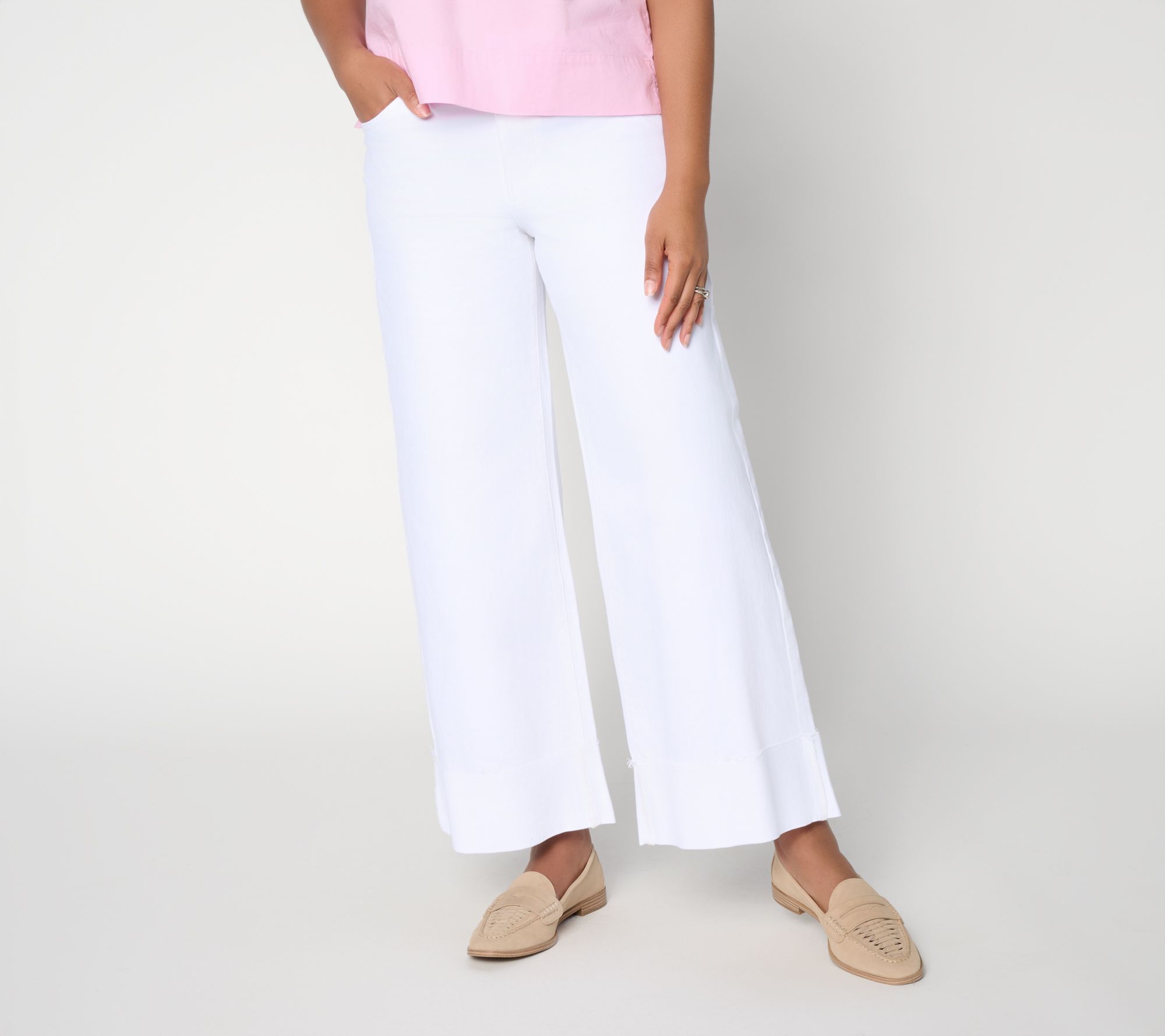 "As Is" Studio Park x Amy Stran Petite Color Raw Edge Cuff Ankle Jean