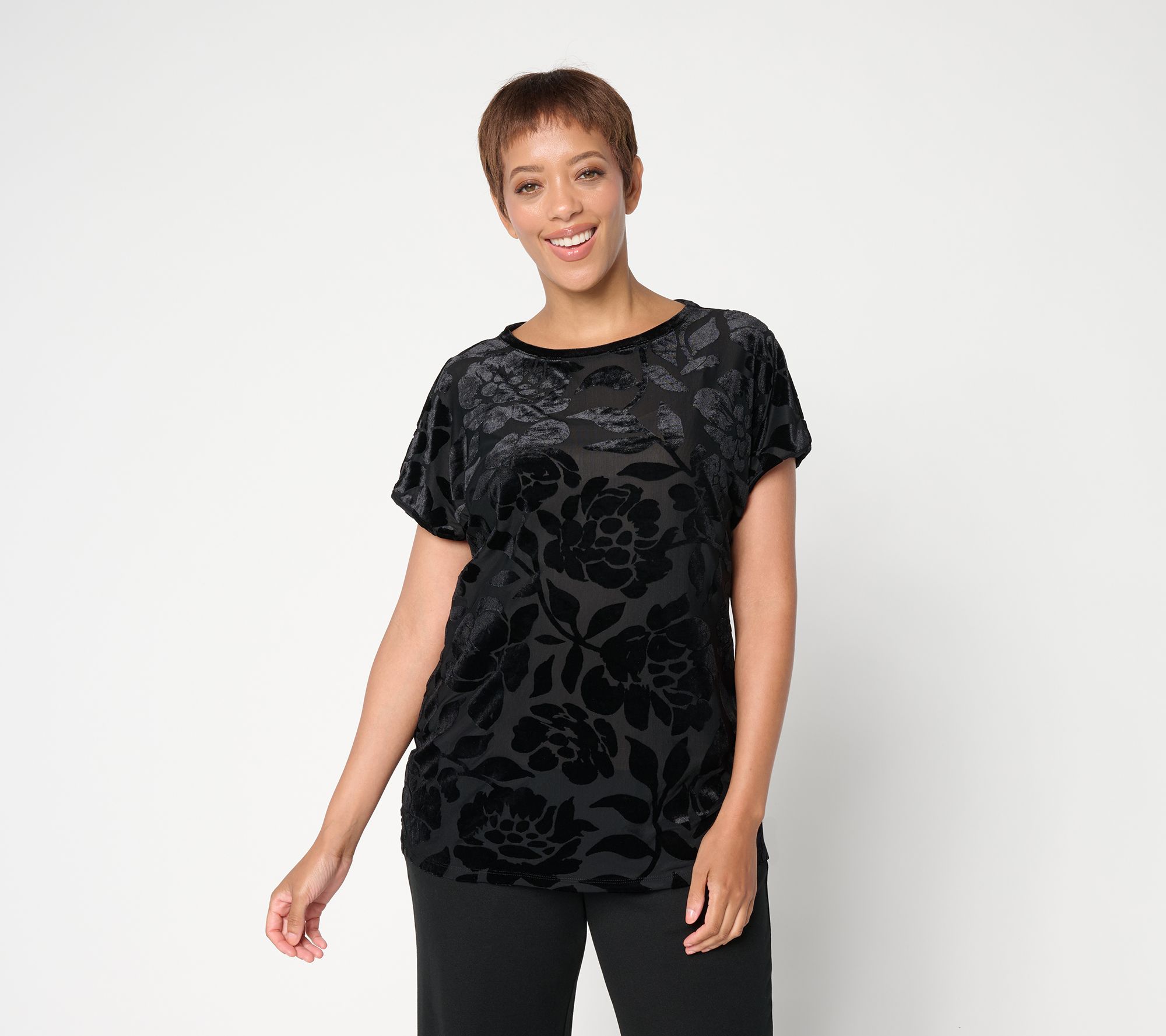 Studio Park x Pat DeMentri Burnout Velvet Blouse