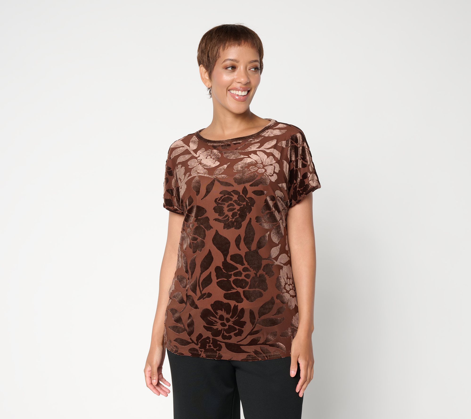 Studio Park x Pat DeMentri Burnout Velvet Blouse