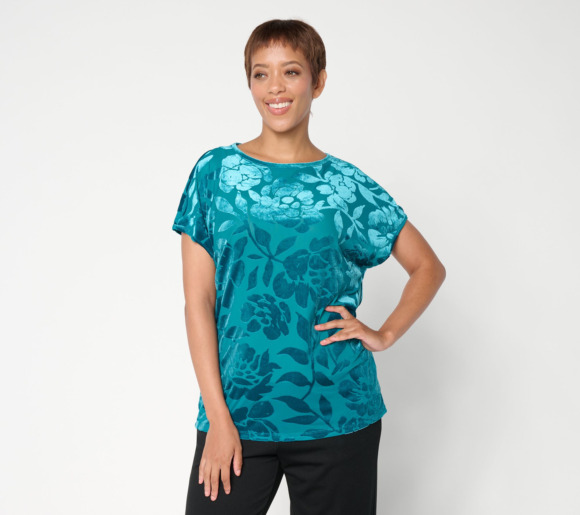 Studio Park x Pat DeMentri Burnout Velvet Blouse