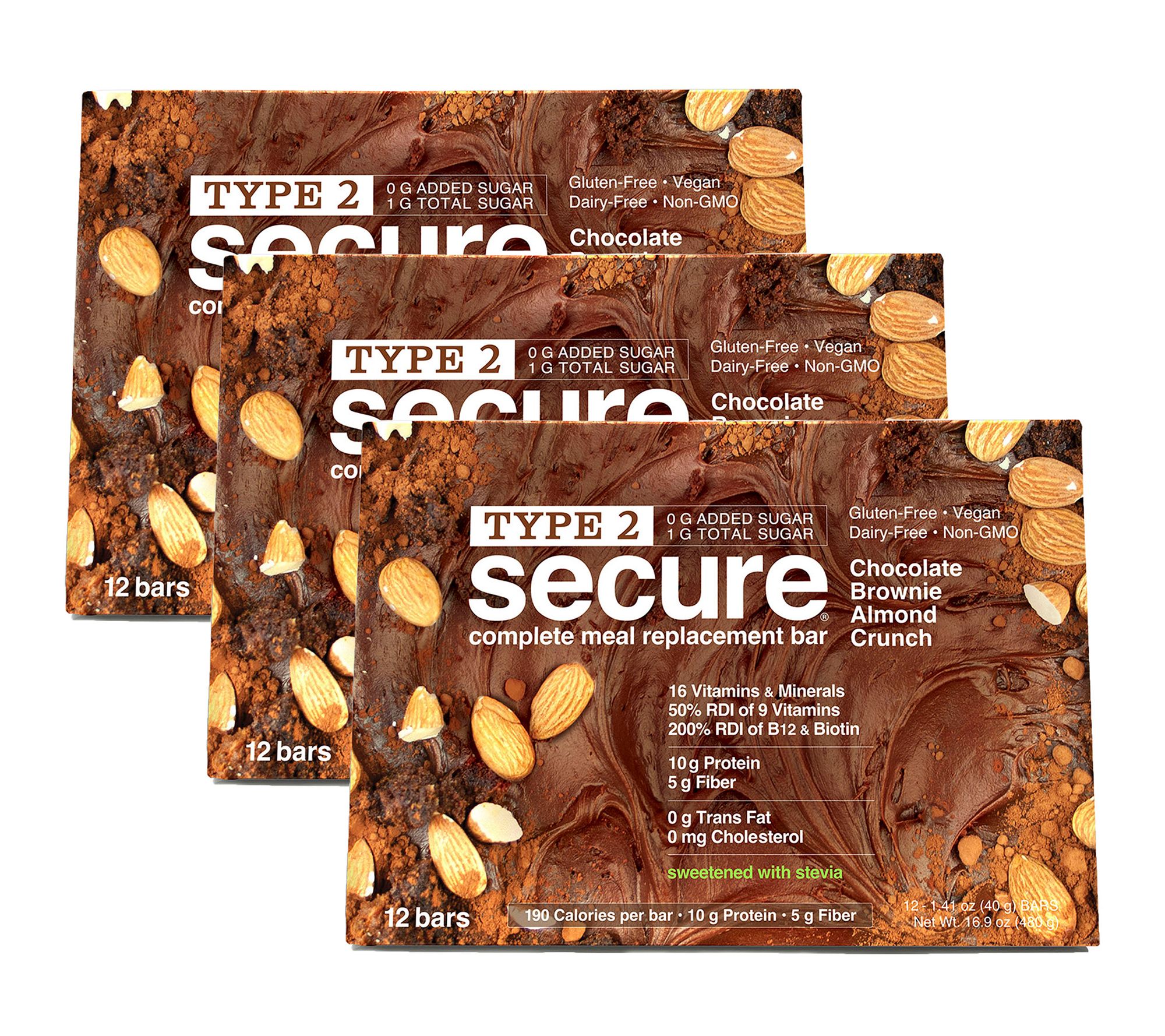 Andrew Lessman Type 2 Secure Stevia Meal Replacement 40g 36 Bars