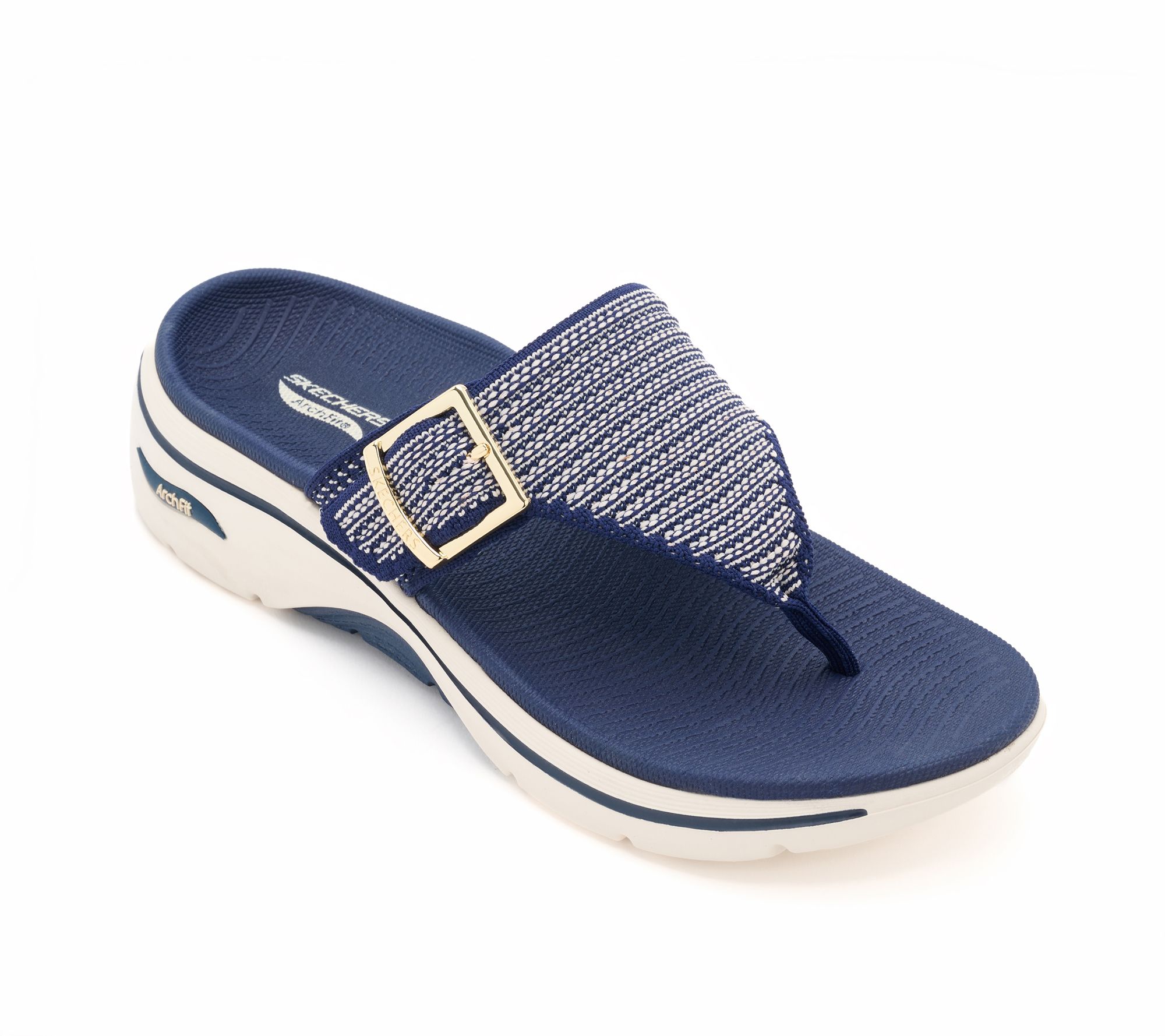 "As Is" Skechers GO WALK Arch Fit 2.0 Hooded Thong Sandals