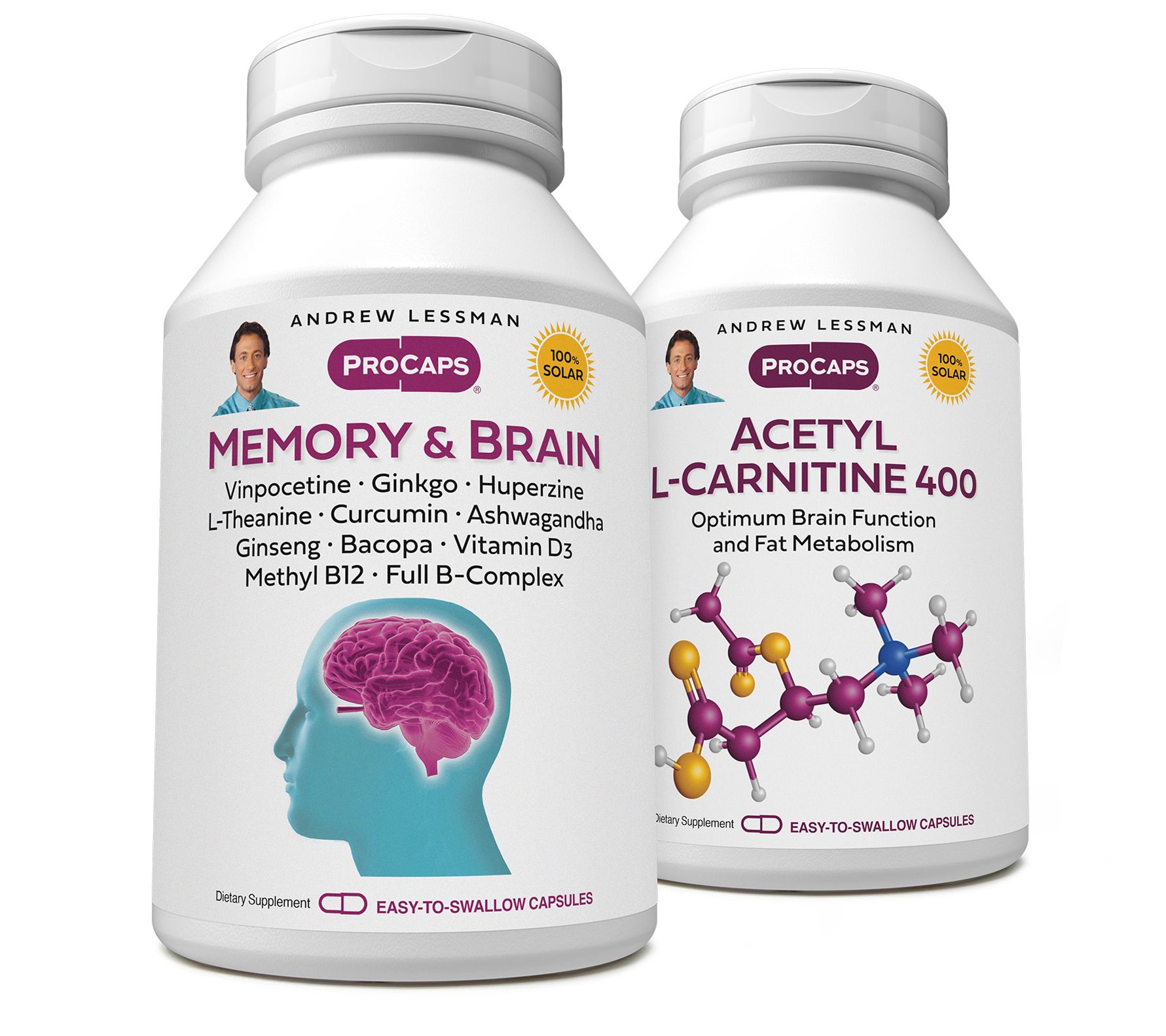 Andrew Lessman Memory & Brain + ALC  Kit 360 Capsules