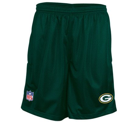 NFL Green Bay Packers Coaches' Mesh Shorts - Green 