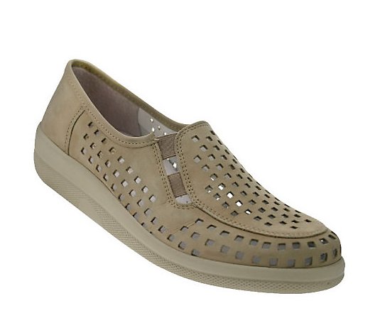 Spring Step Twila Casual Loafers with Square Punchwork