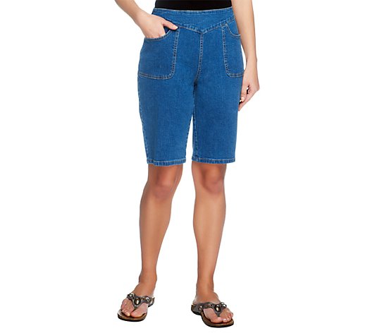 "As Is" Denim & Co. "How Timeless" Bermuda Shorts with Pockets