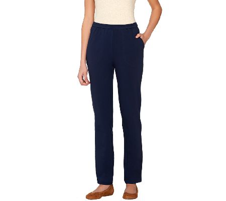 Linea Leisure by Louis Dell'Olio Regular Knit Pull-On Pants - QVC.com