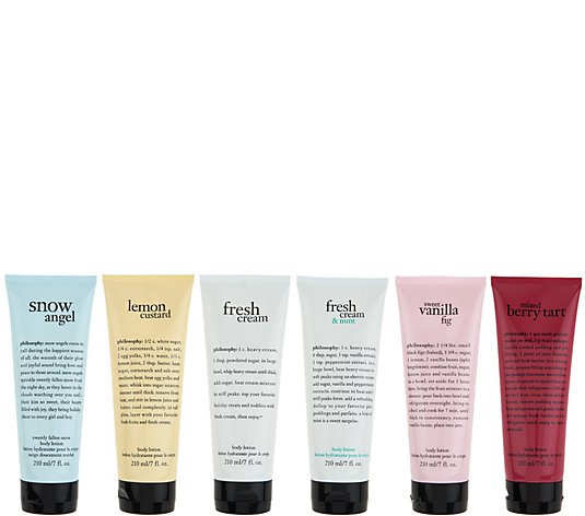 philosophy delicious skin for all 6 piece lotion collection