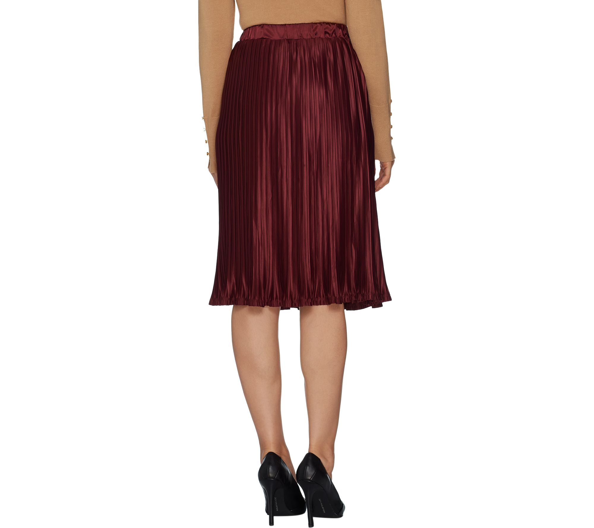 Dennis Basso Pull On Pleated Skirt QVC