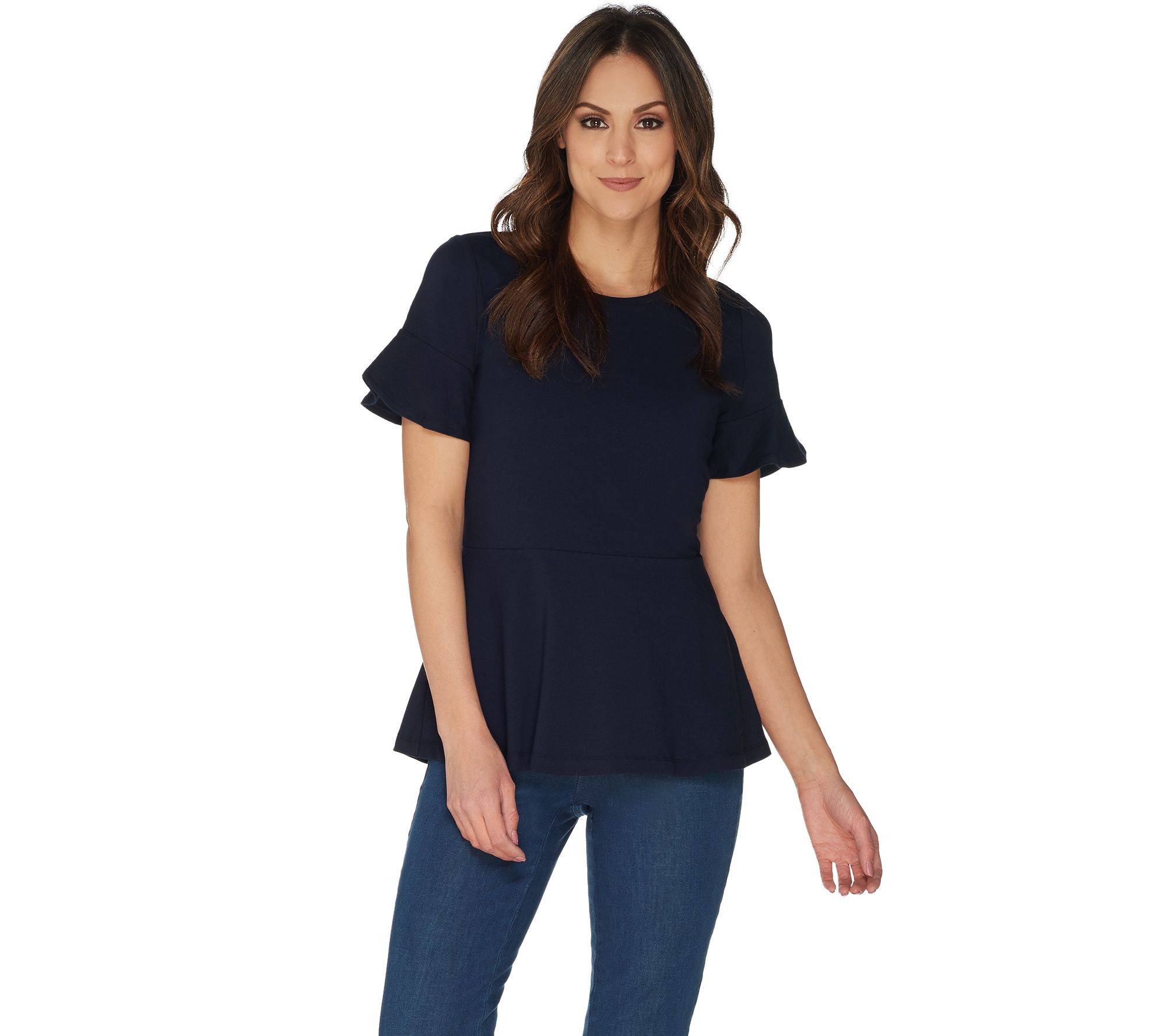 qvc isaac mizrahi peplum top