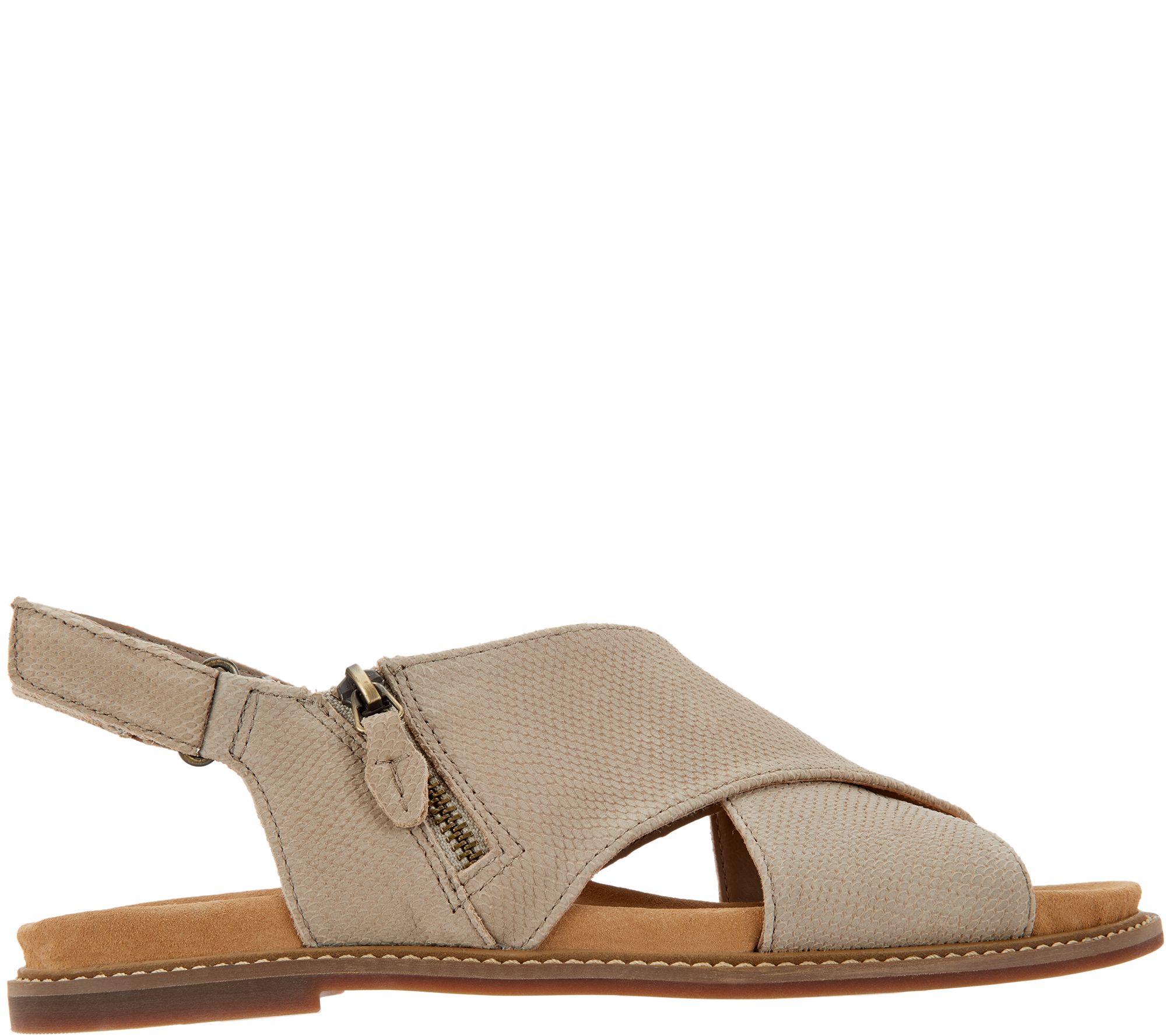 Clarks Artisan Leather Cross Band Sandals Corsio Calm