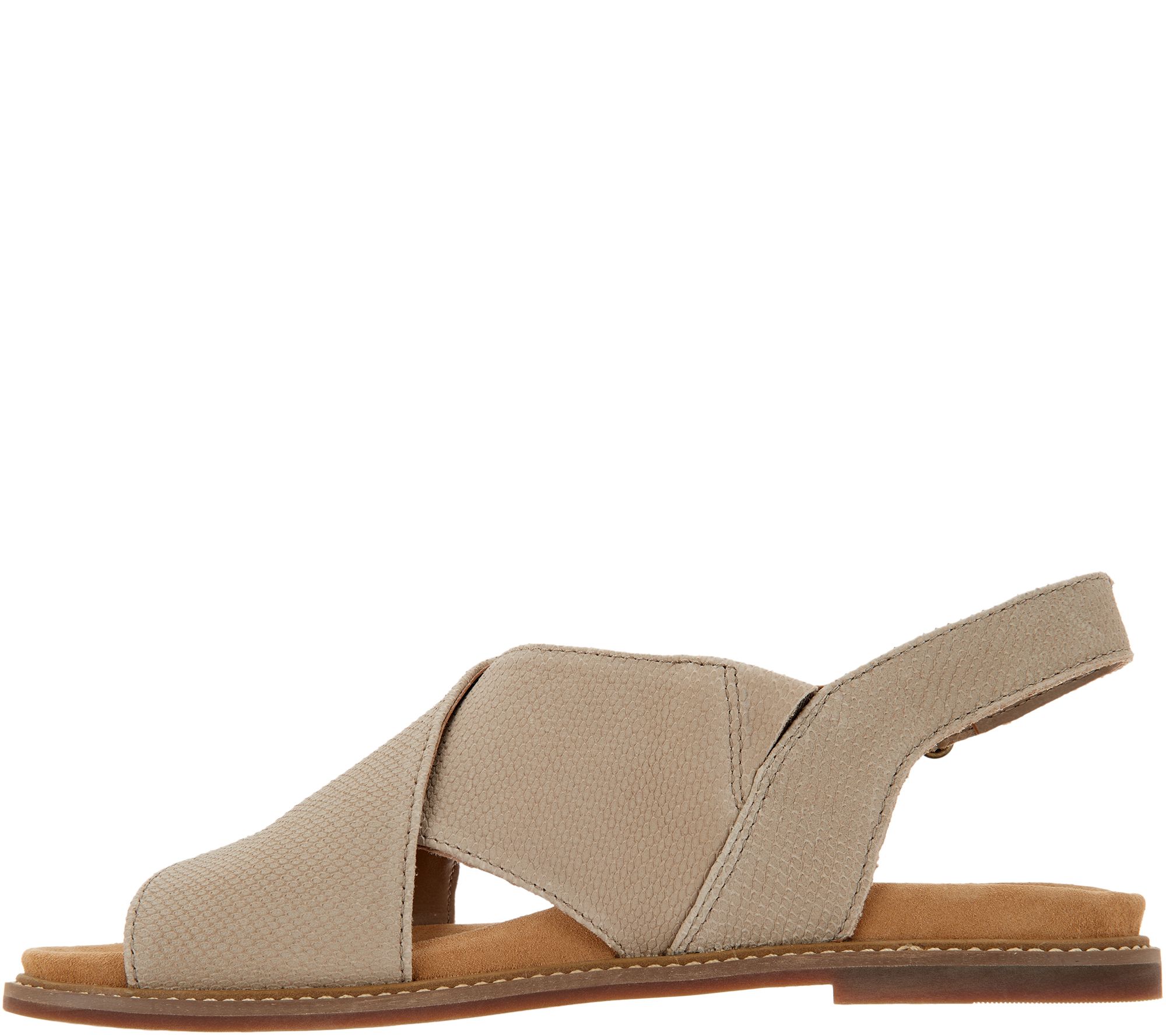 Clarks Artisan Leather Cross Band Sandals - Calm - QVC.com