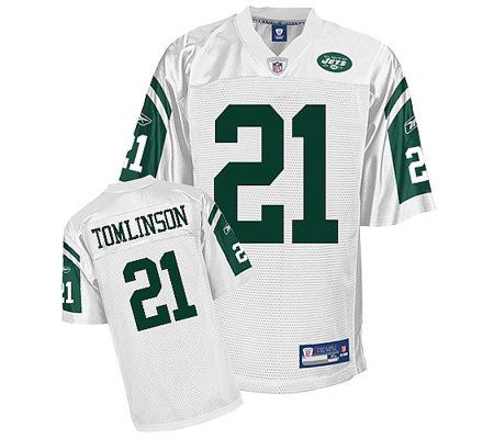 NFL New York Jets LaDainian Tomlinson Replica White Jersey 