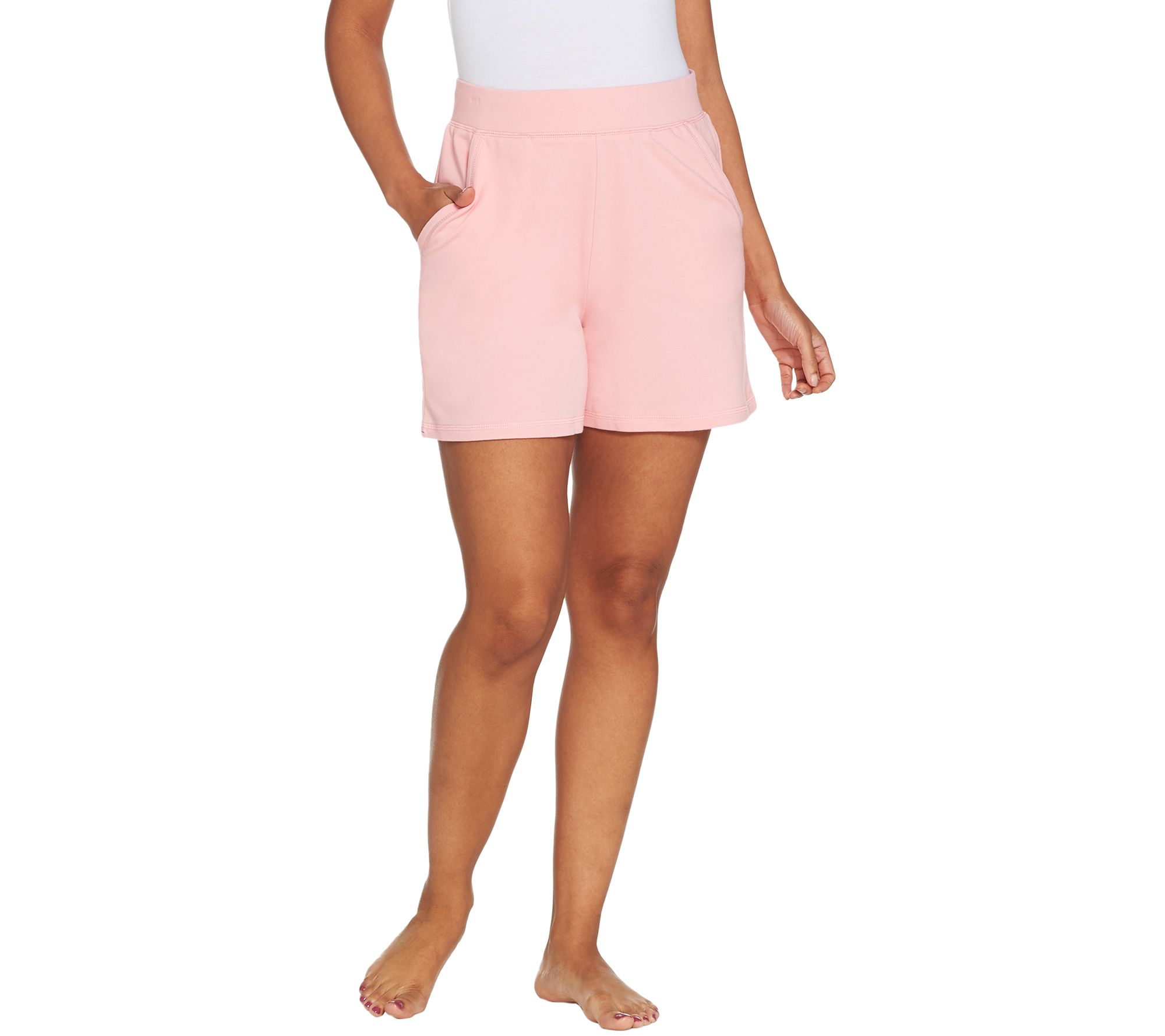"As Is" AnyBody Loungewear Cozy Knit Light French Terry Shorts