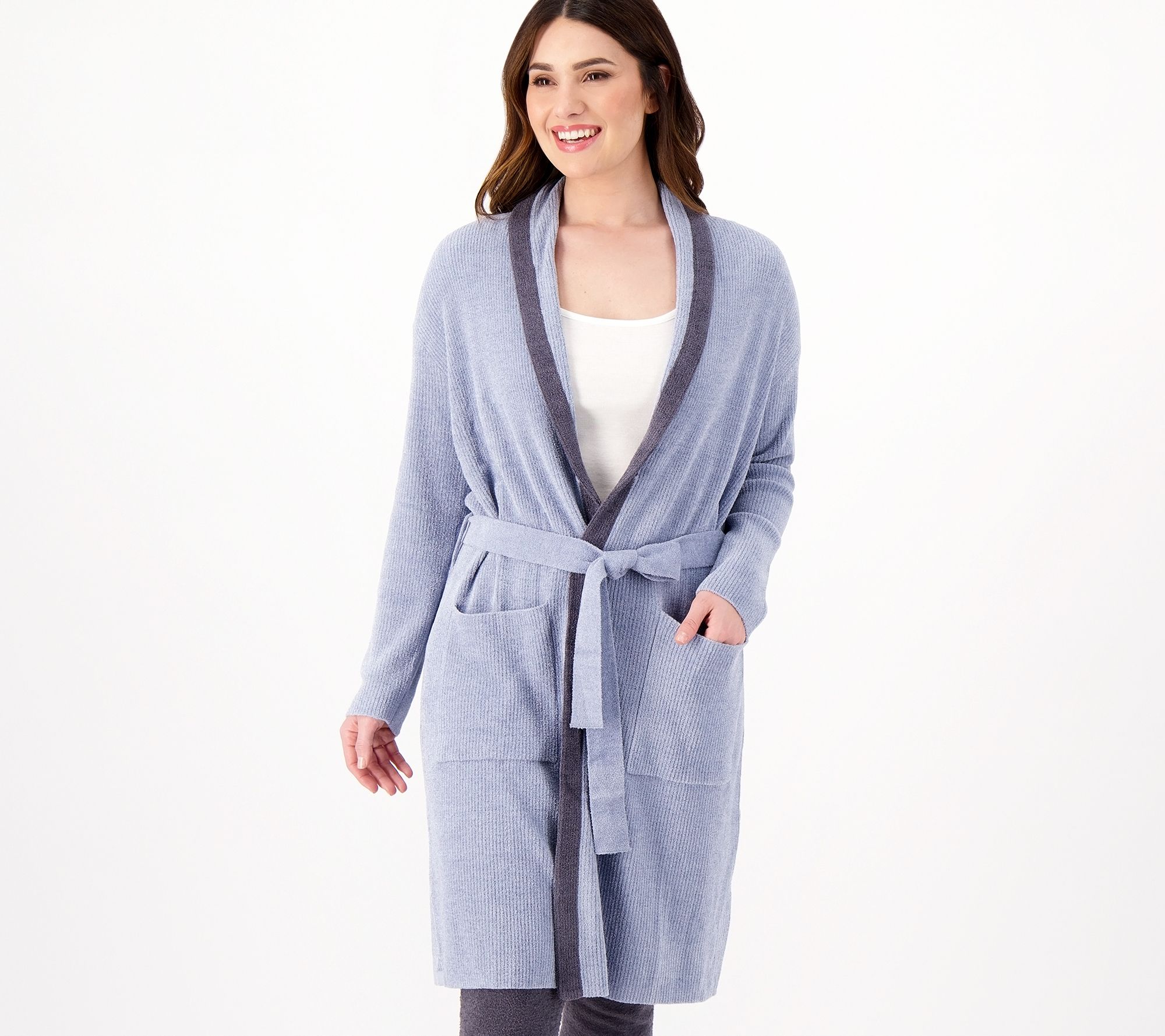 BAREFOOT DREAMS CozyChic Ribbed Hooded Robe