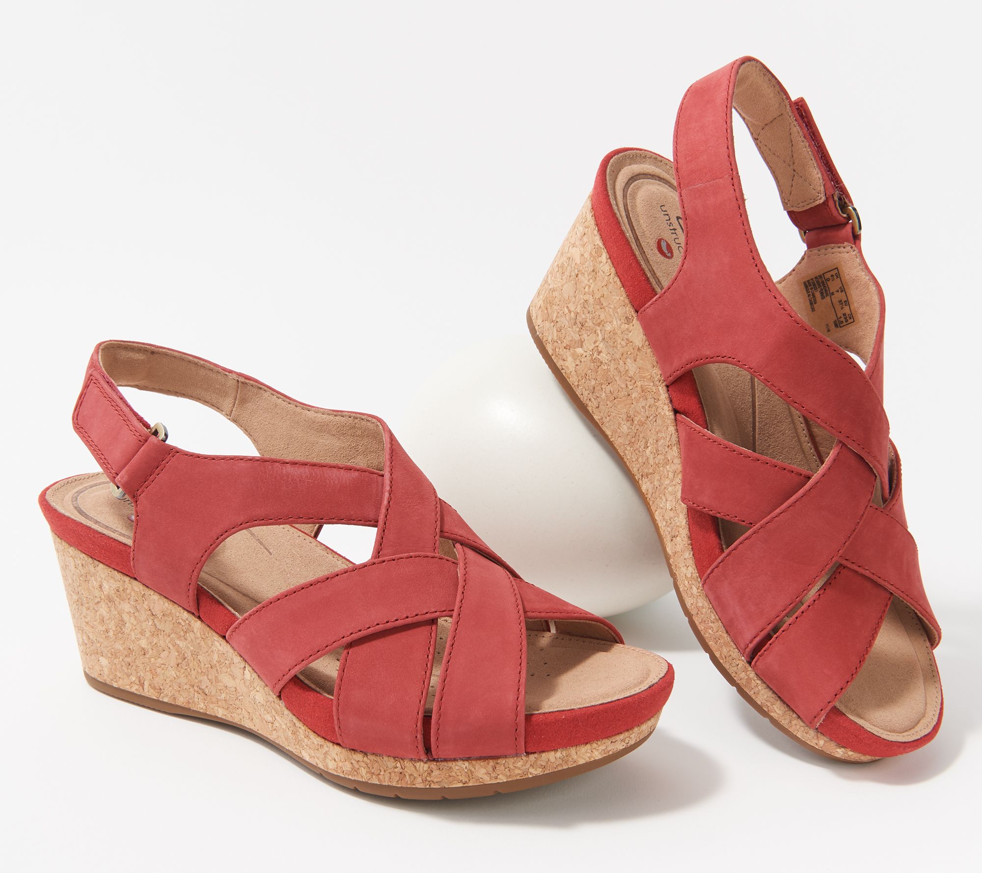 clarks unstructured wedge shoes