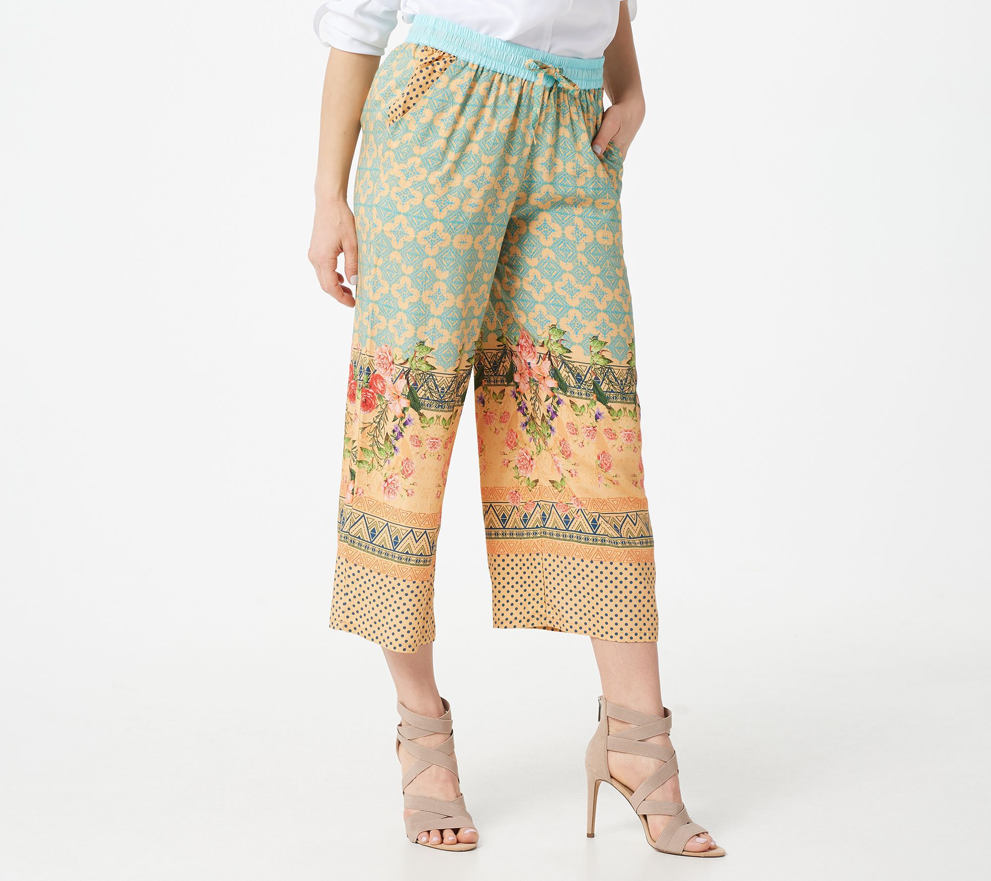 Tolani Collection Printed Woven Palazzo Pants 