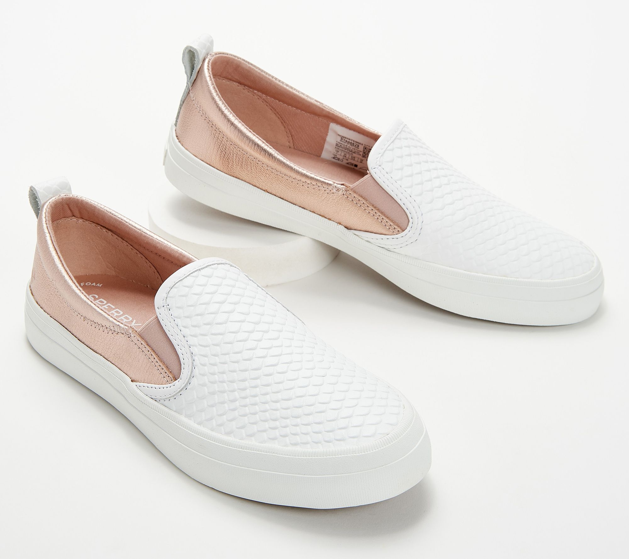 Sperry Leather Crest Twin-Gore Slip-On Shoes - QVC.com