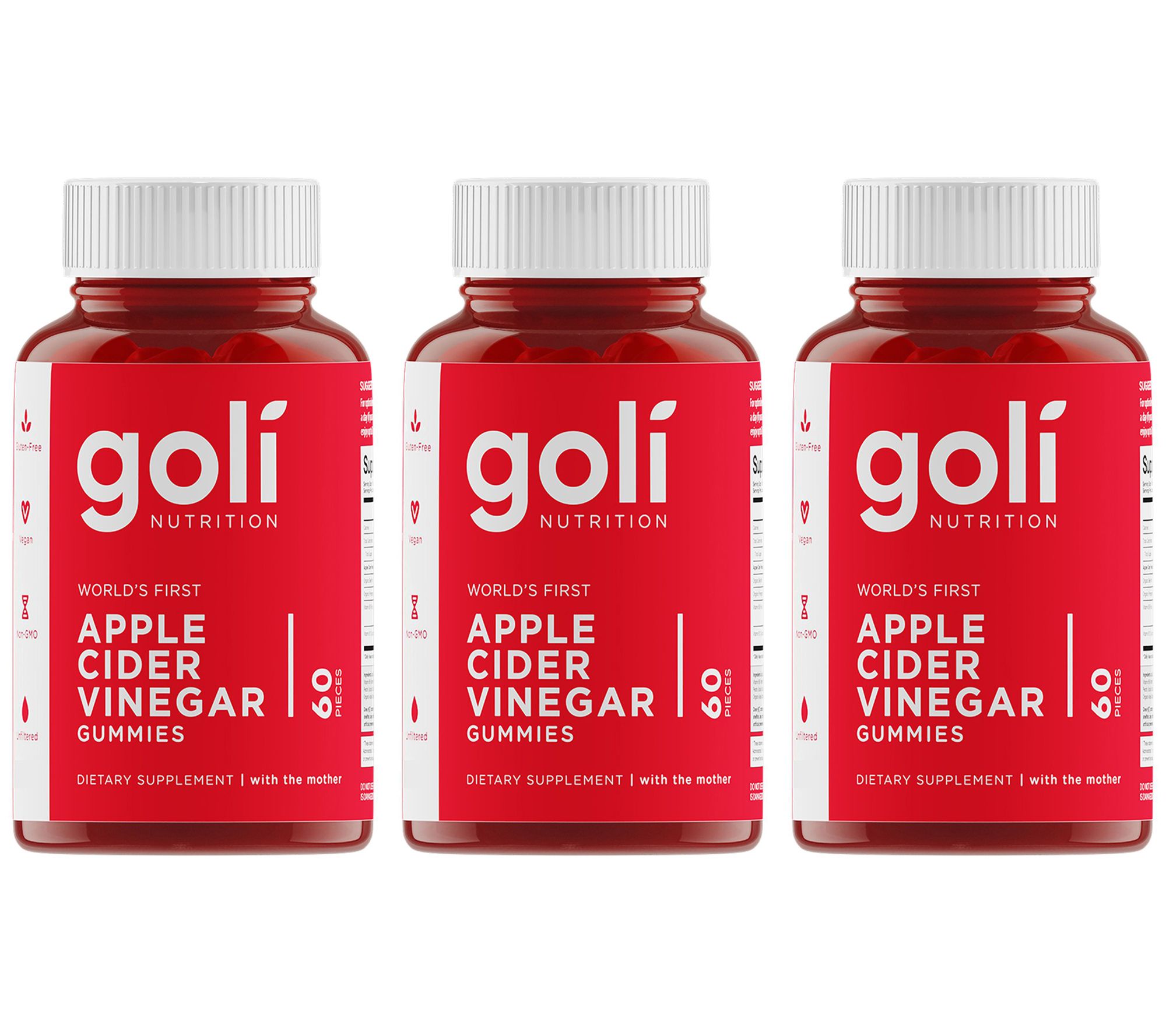 Goli Apple Cider Vinegar Gummies 180 Count Qvc Com