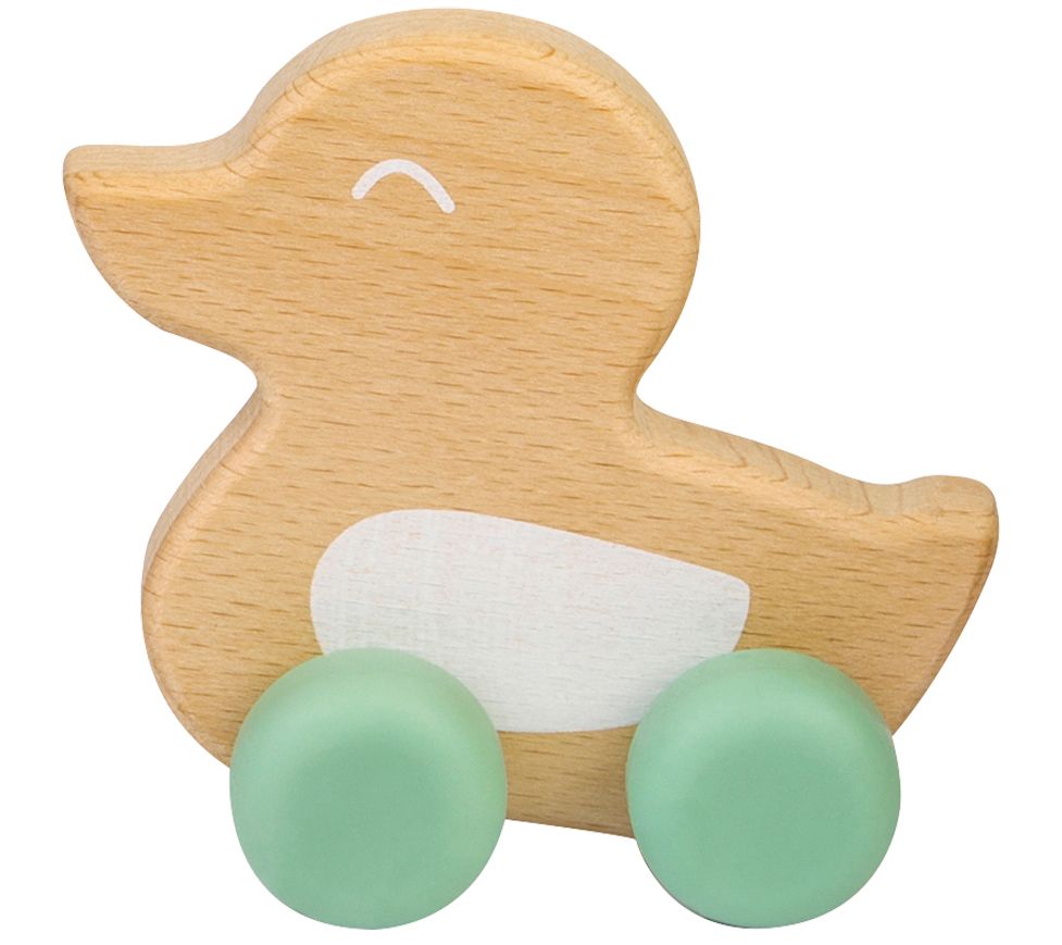 Saro By Kalencom Beech Wood and Silicone Duck Teether Toy