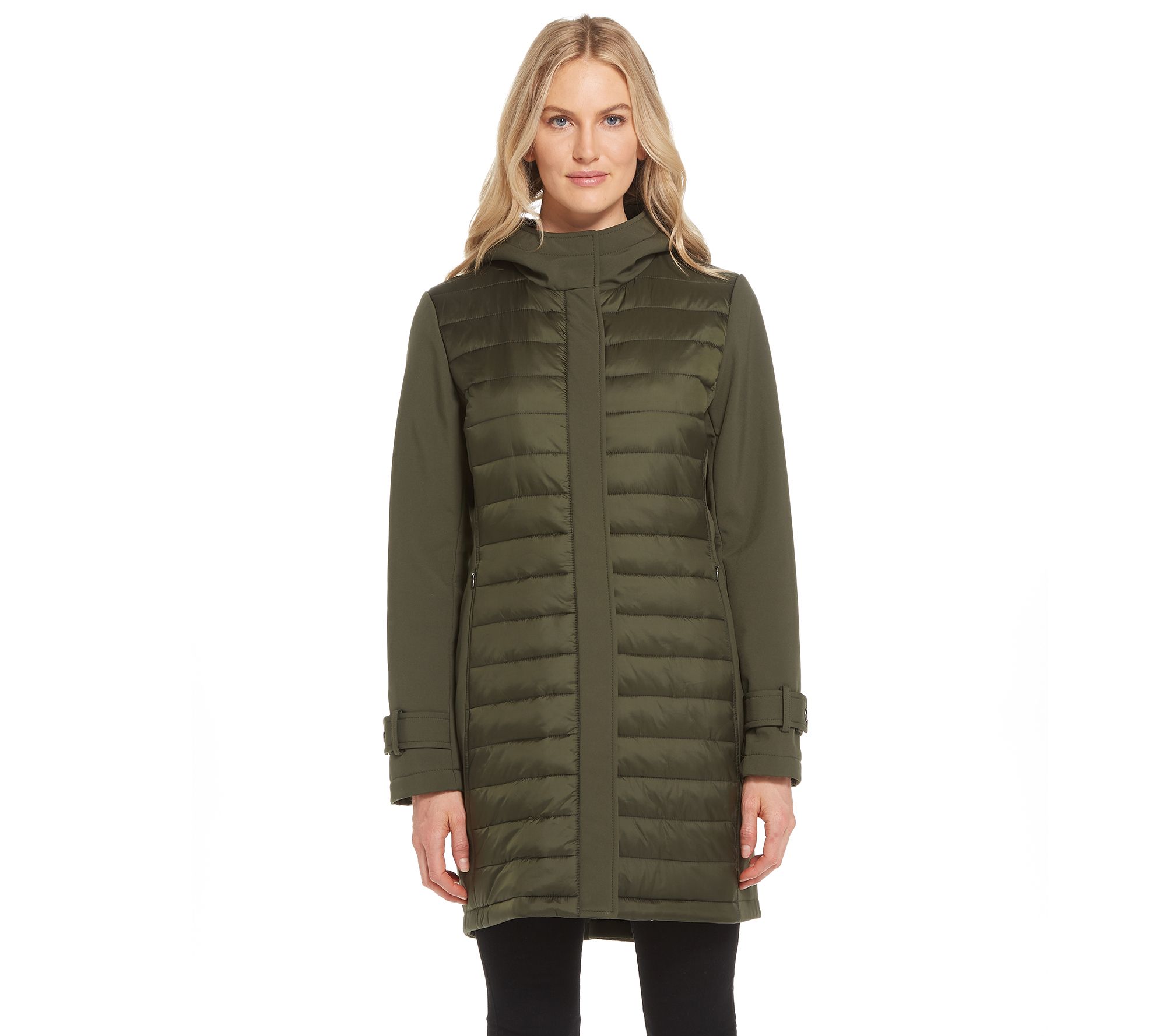 Gallery Quilted Soft Shell Coat - QVC.com