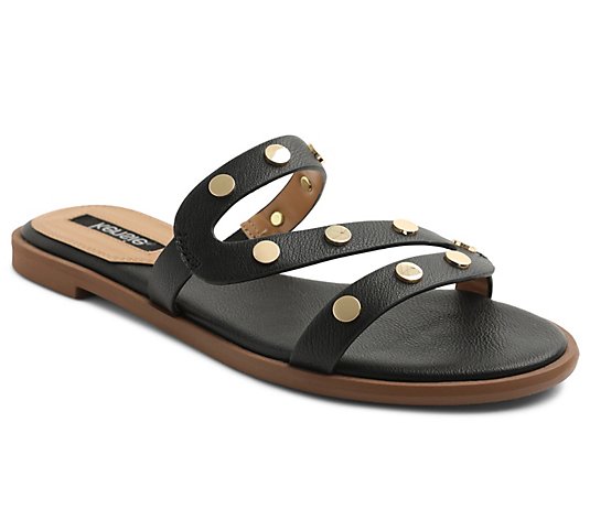 Kensie S-Shape Strap Slide Sandals - Malania