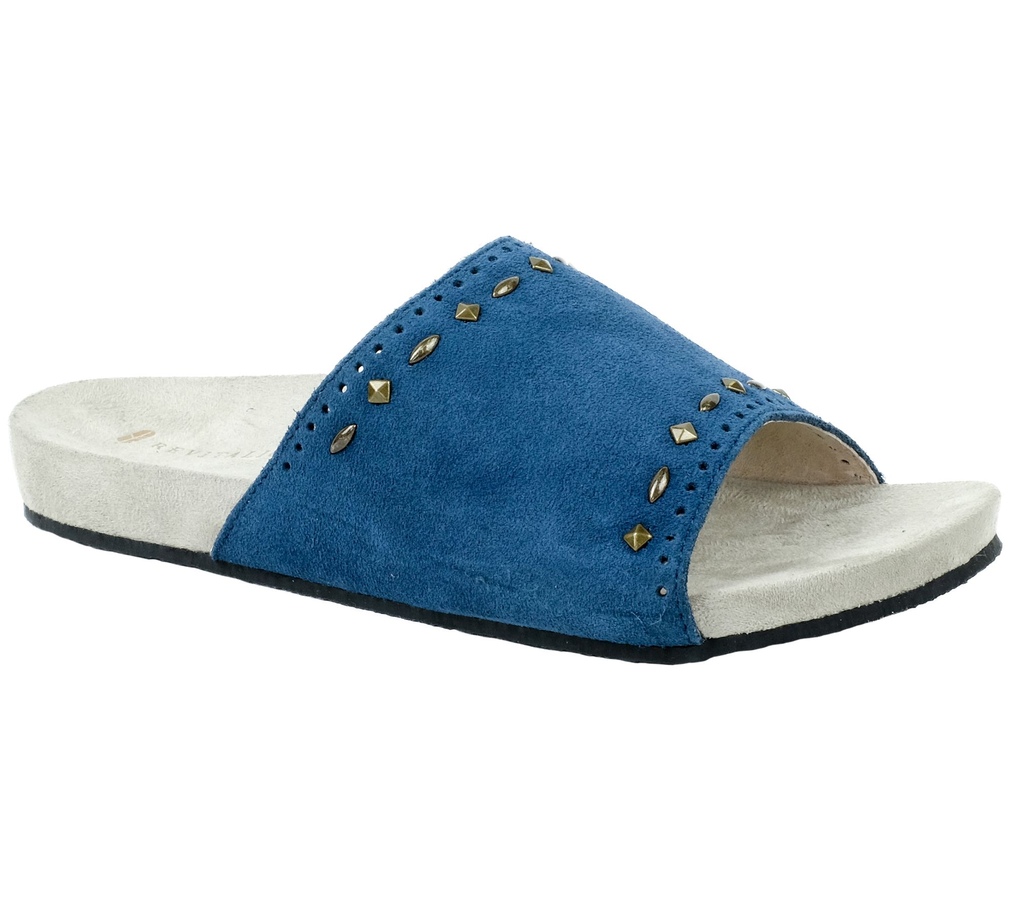 Revitalign Suede Orthotic Slides - Sofia Stud